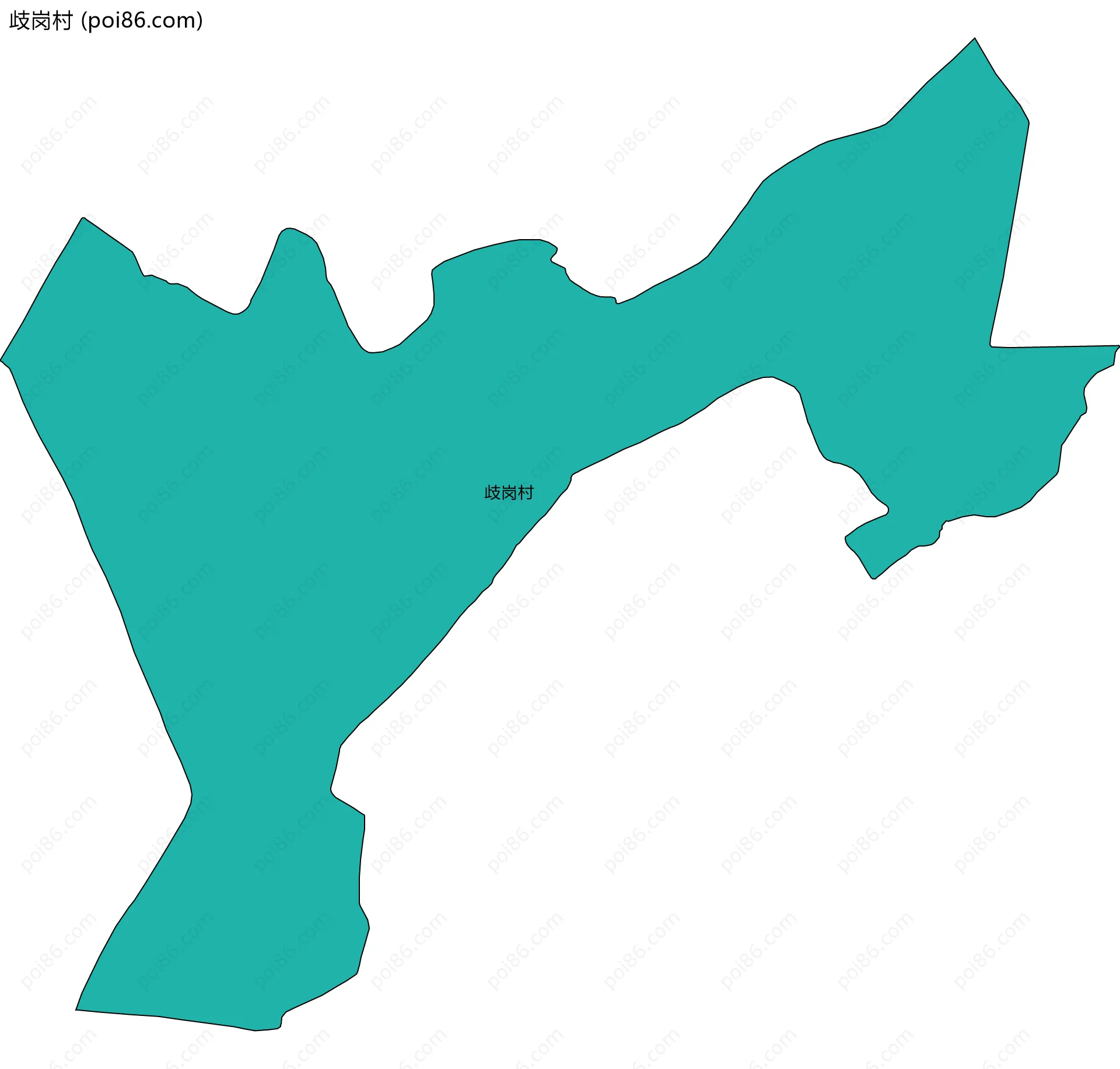 歧岗村边界地图