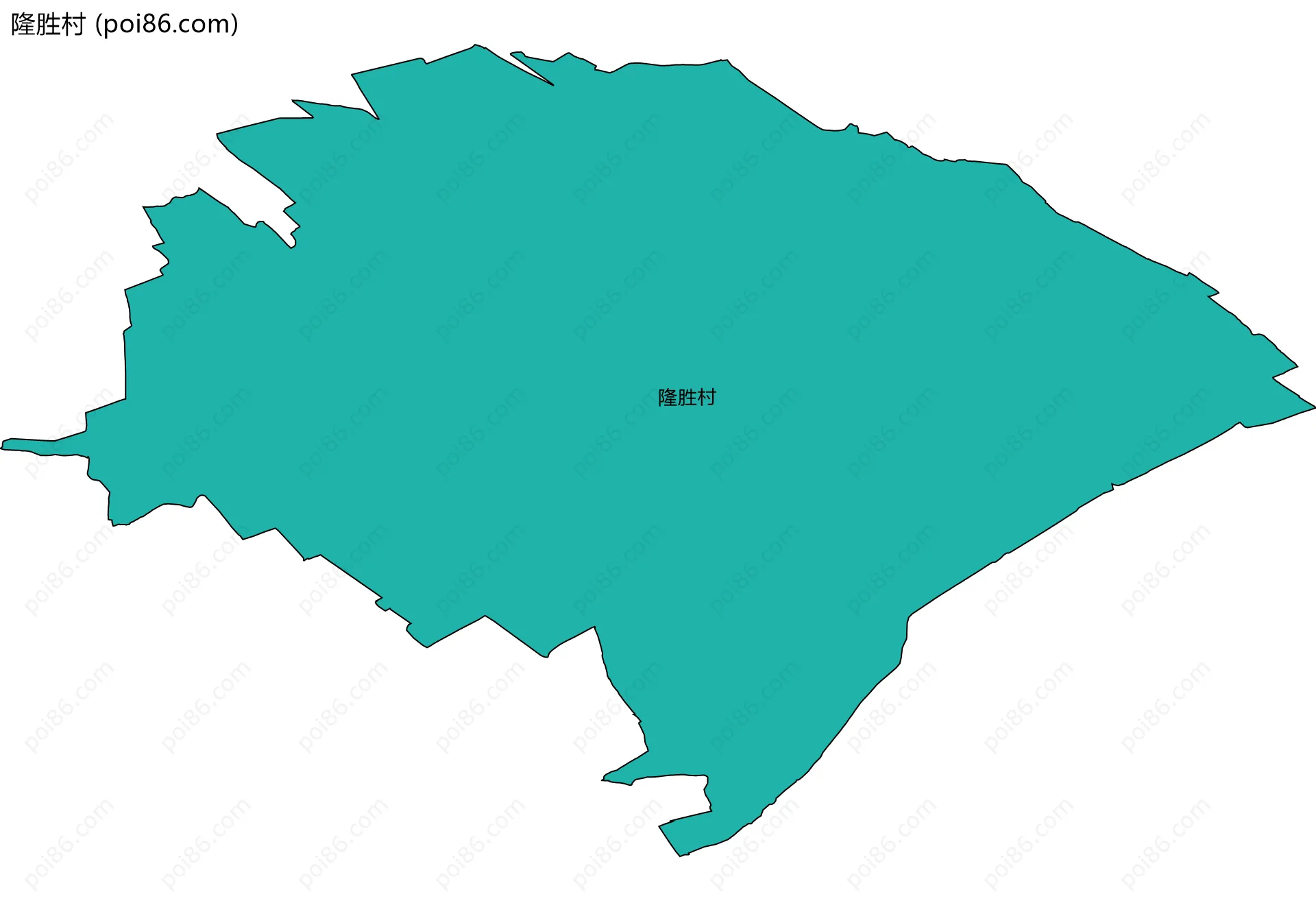 隆胜村边界地图