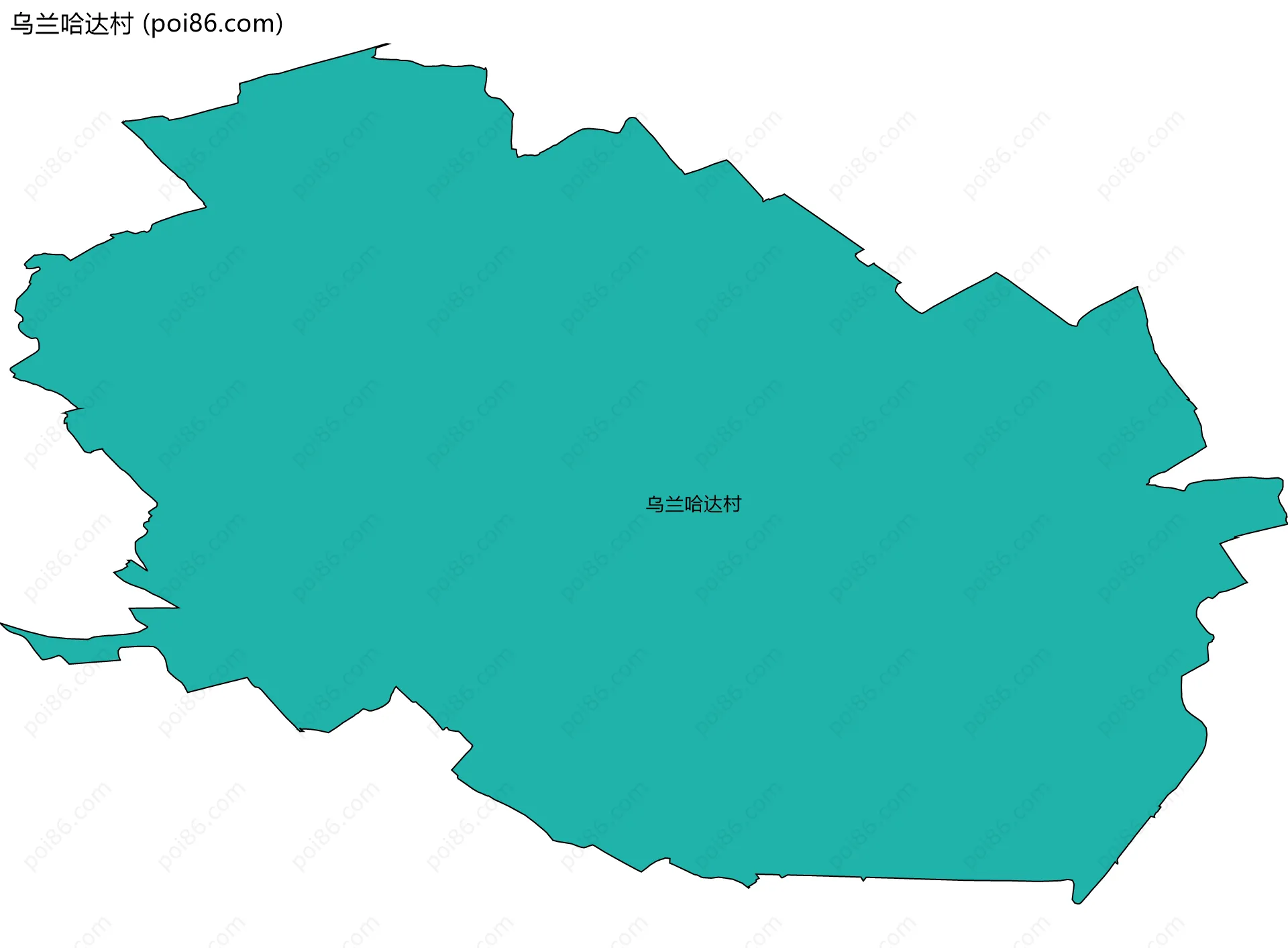 乌兰哈达村边界地图