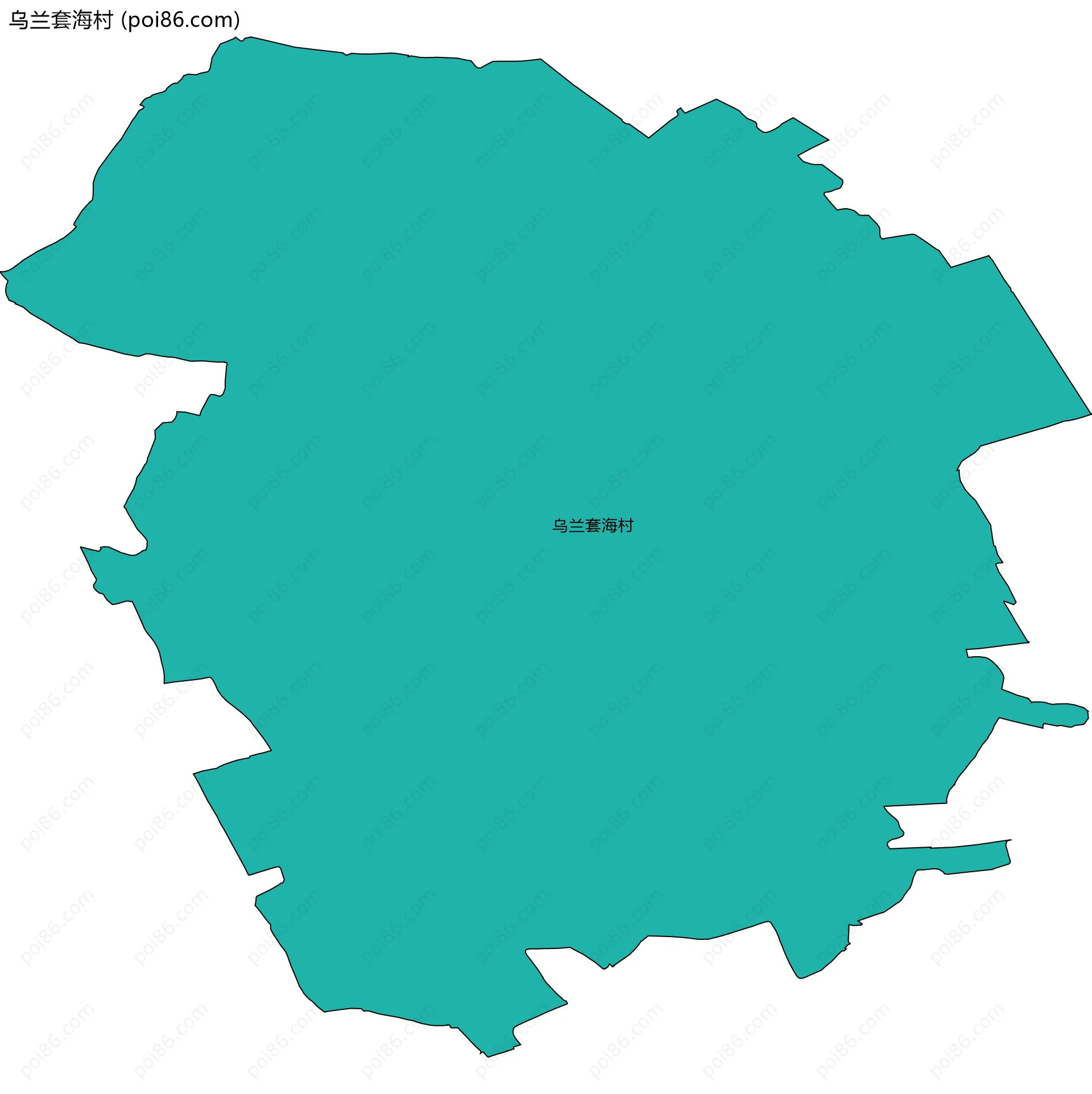 乌兰套海村边界地图