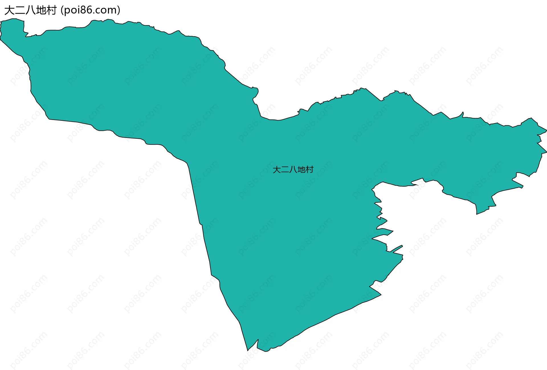 大二八地村边界地图