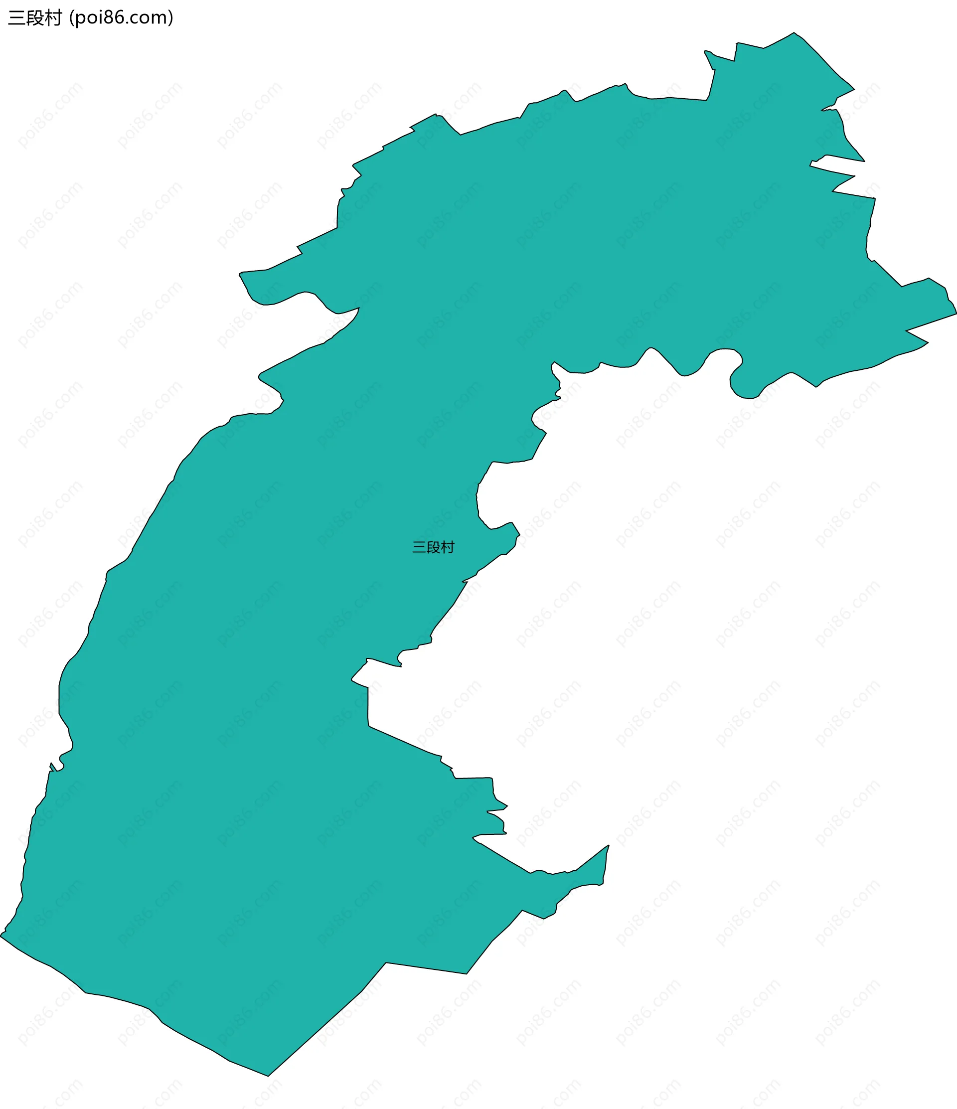 三段村边界地图