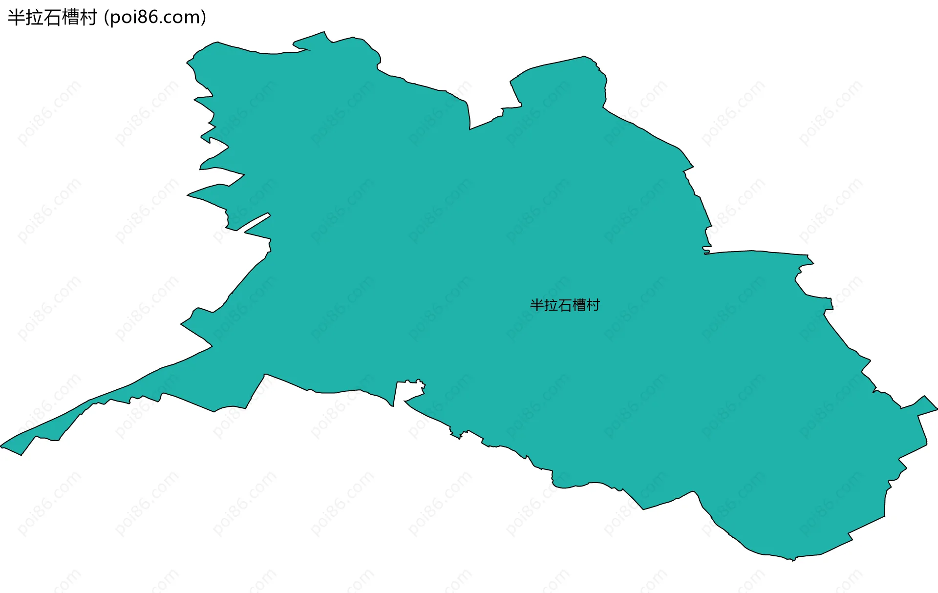 半拉石槽村边界地图