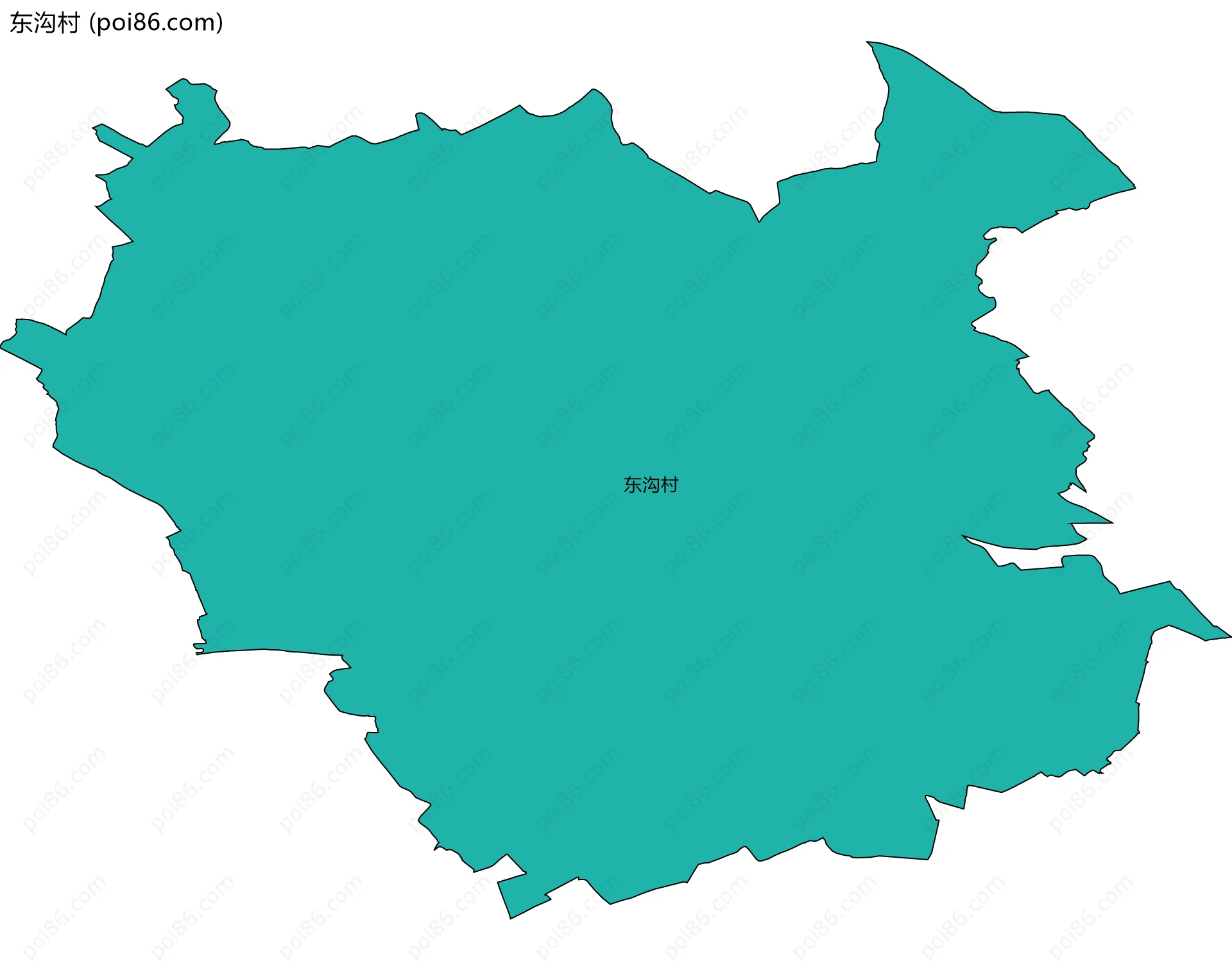 东沟村边界地图