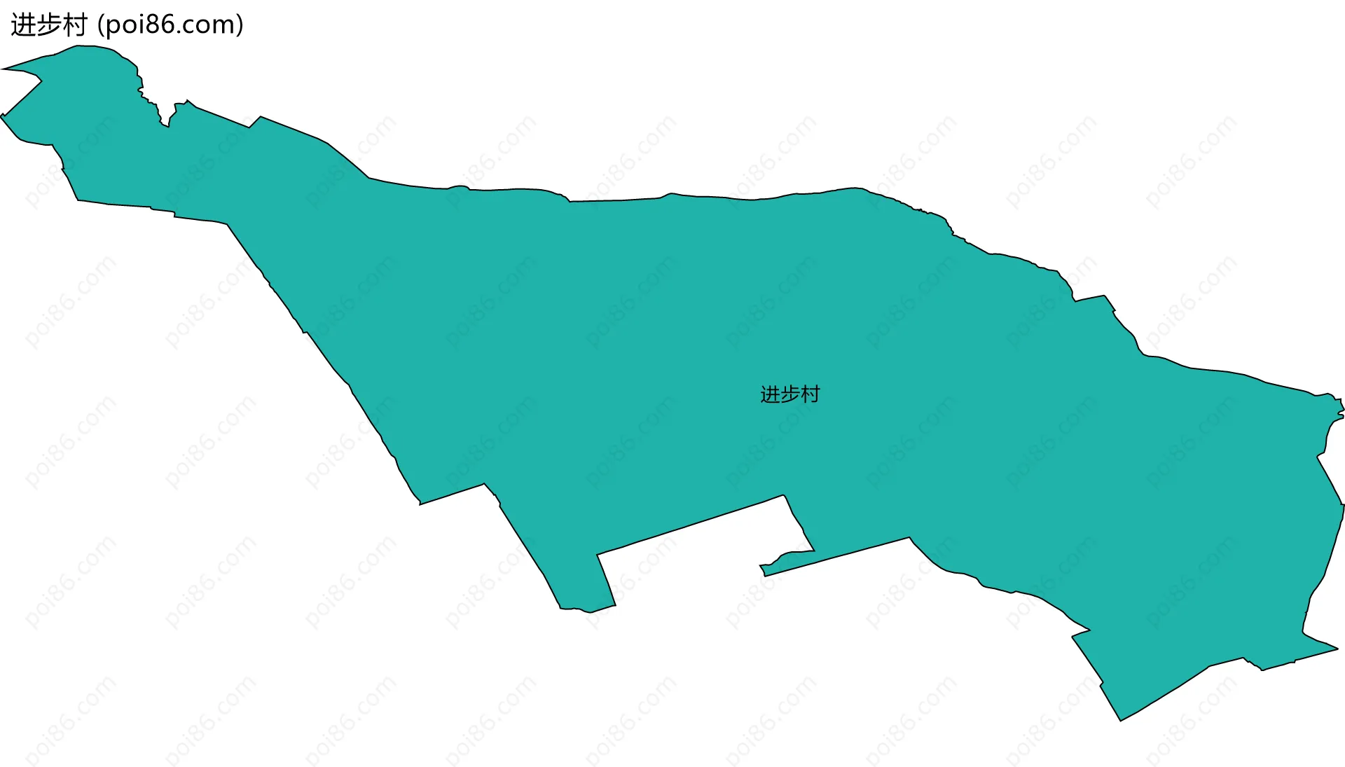 进步村边界地图