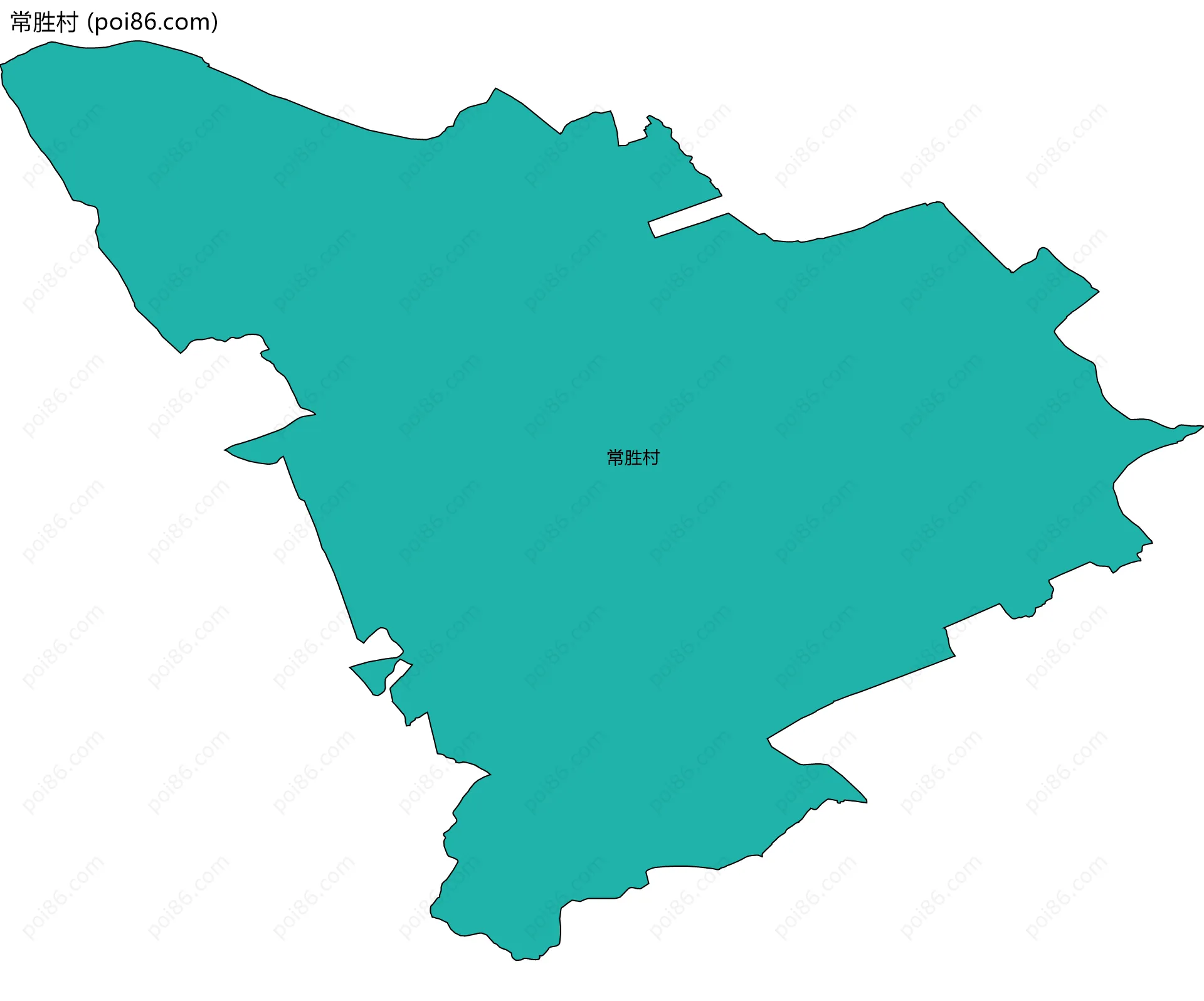 常胜村边界地图