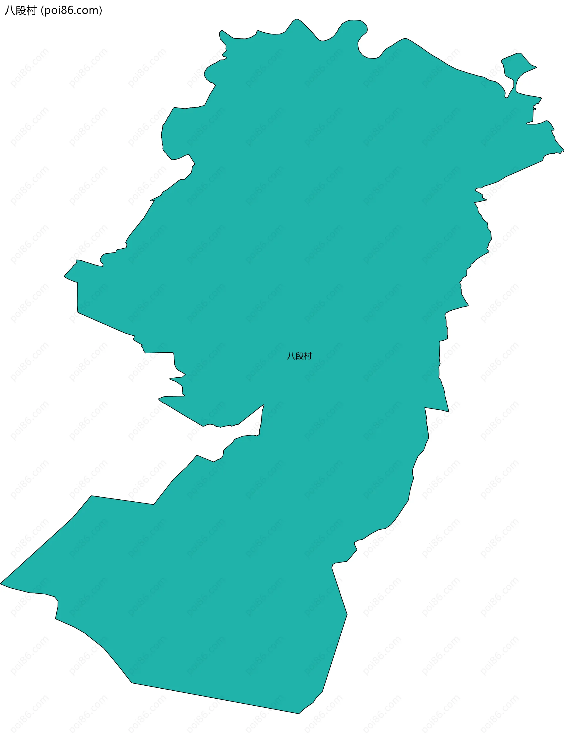 八段村边界地图