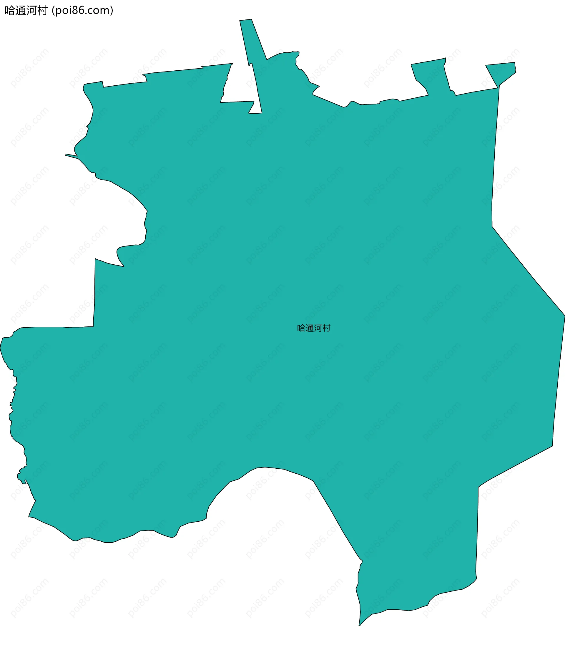 哈通河村边界地图