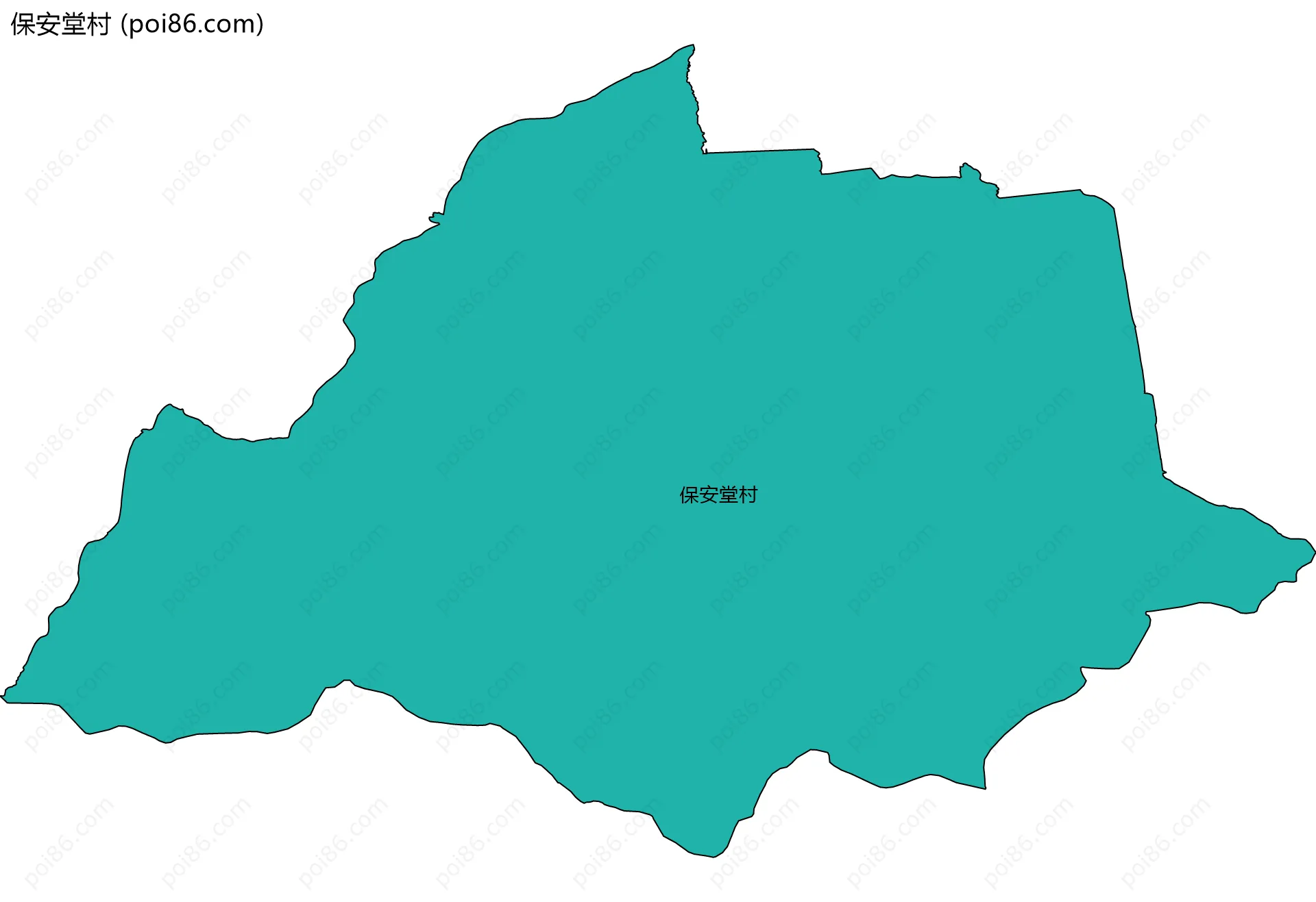 保安堂村边界地图