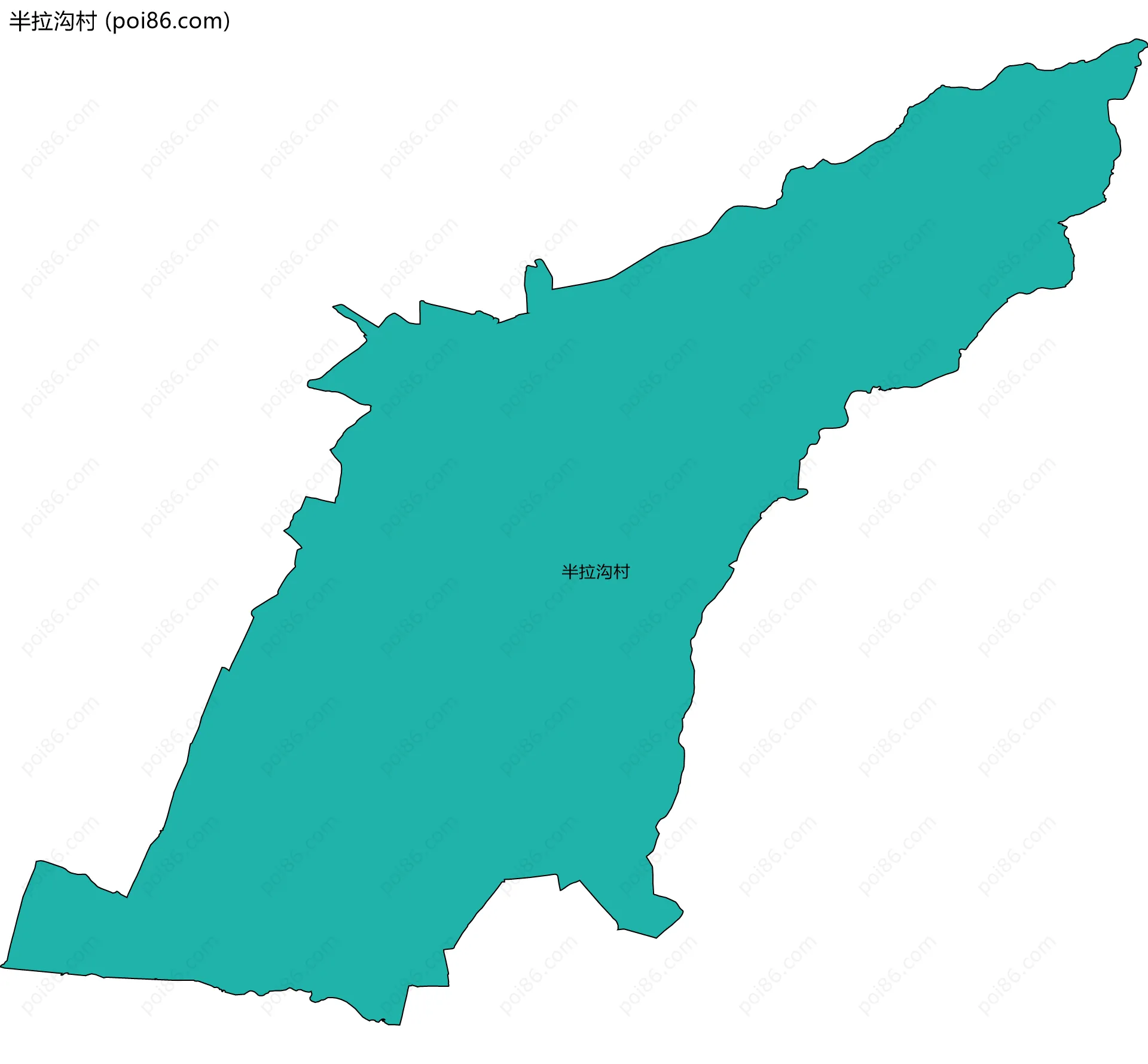 半拉沟村边界地图