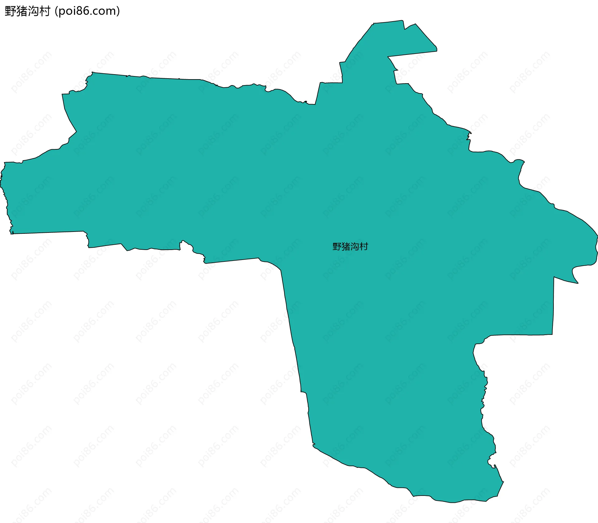 野猪沟村边界地图
