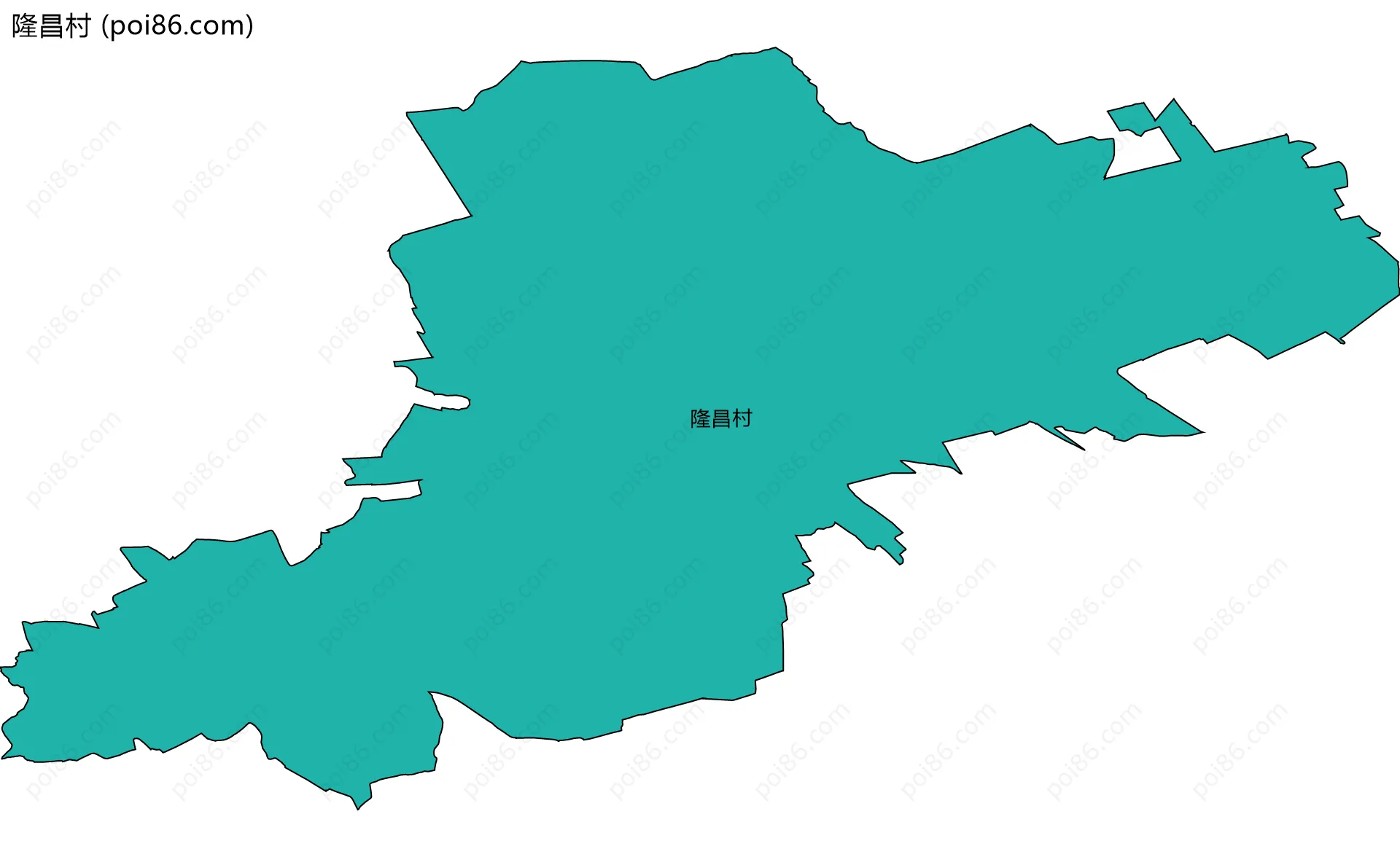 隆昌村边界地图