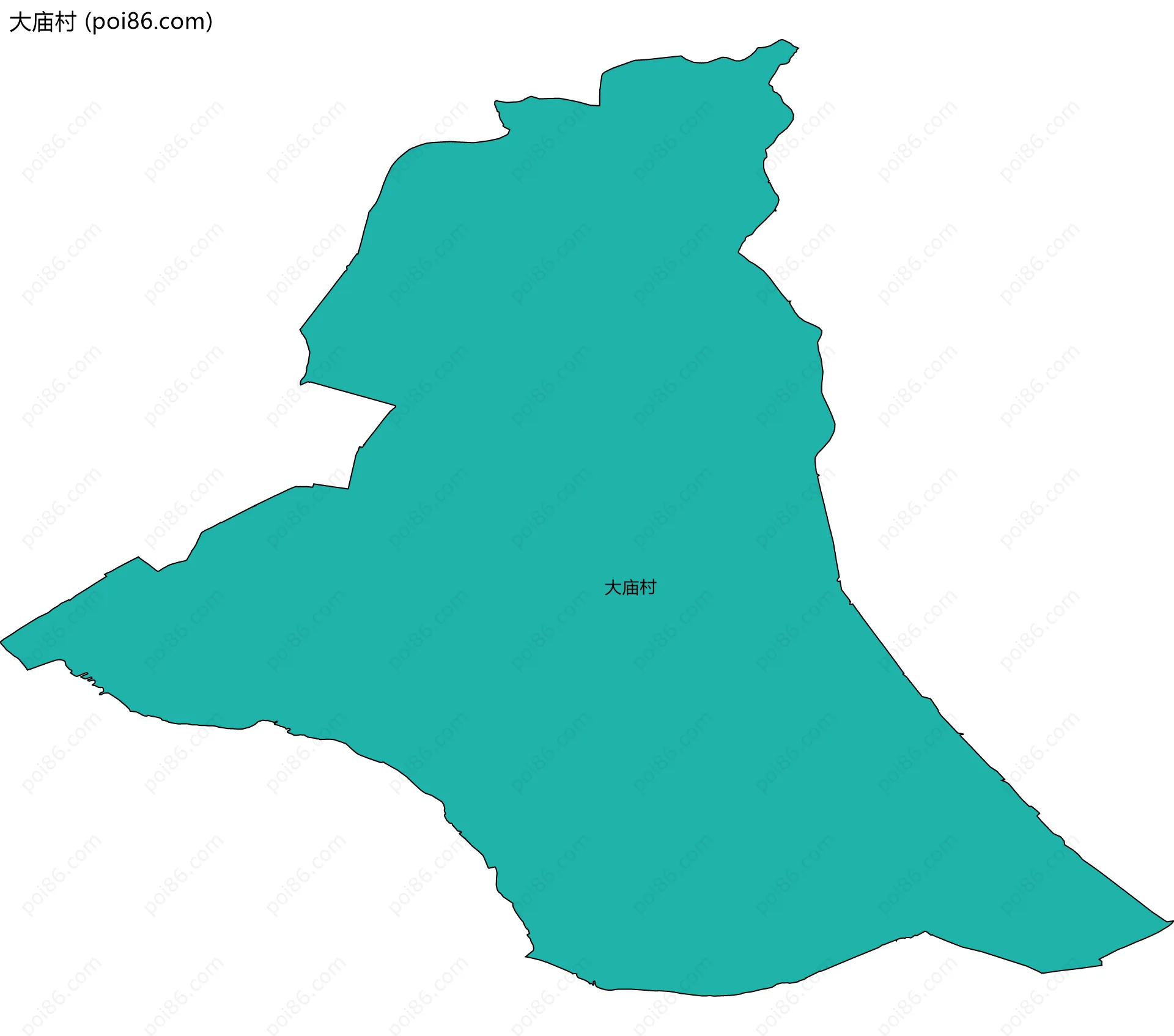 大庙村边界地图