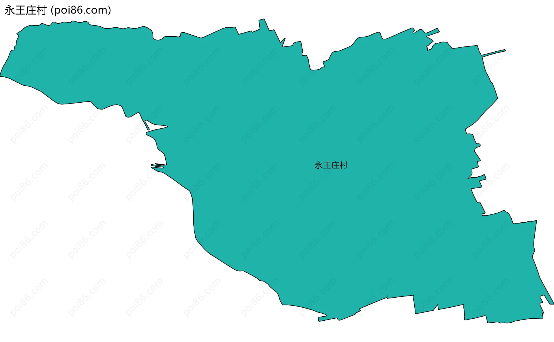 永王庄村边界地图