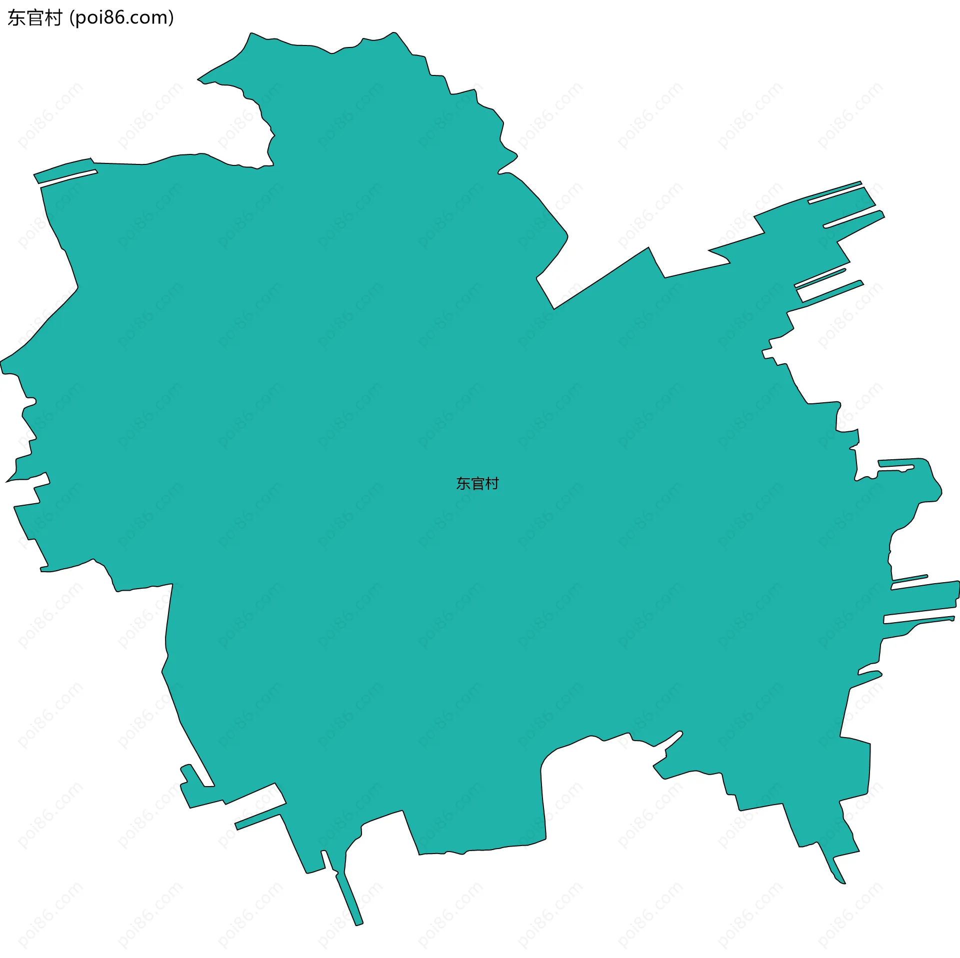 东官村边界地图