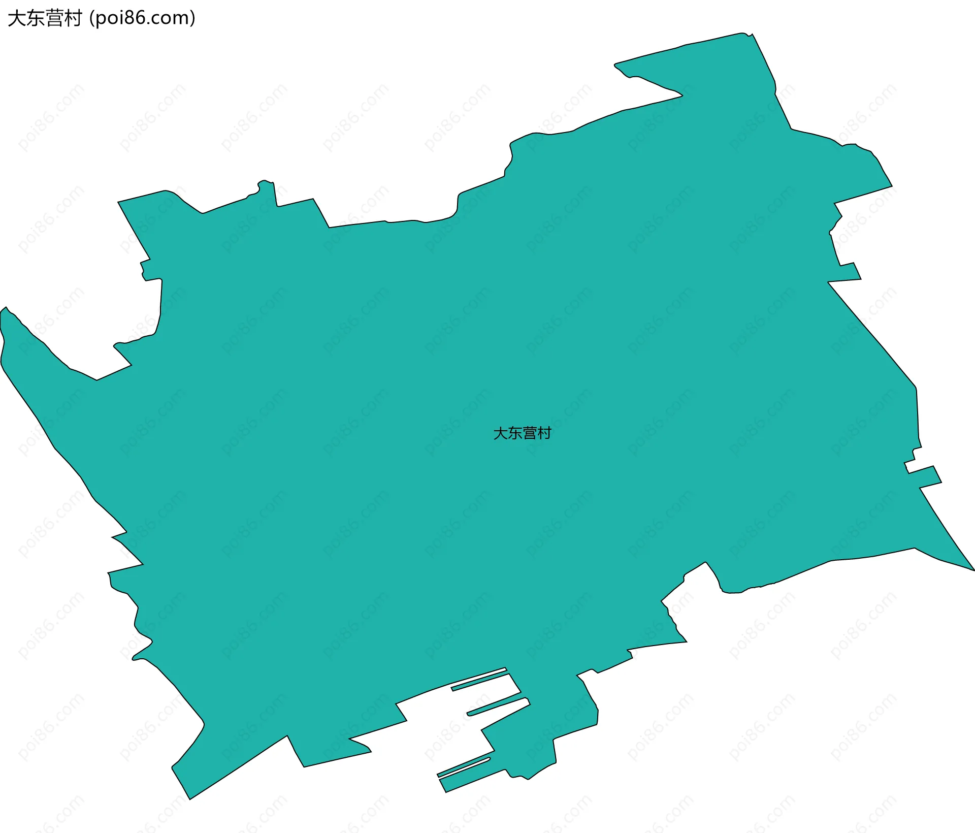 大东营村边界地图
