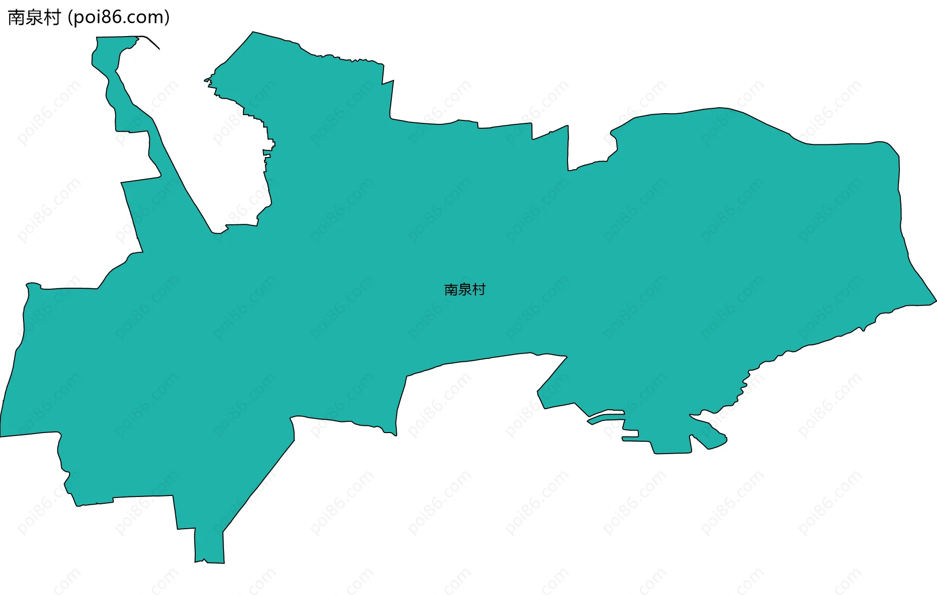 南泉村边界地图