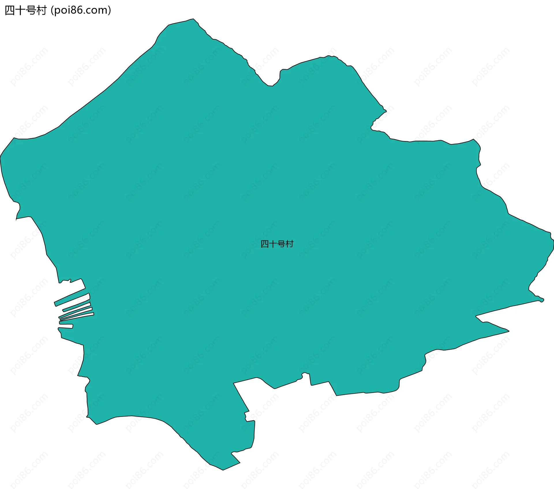 四十号村边界地图