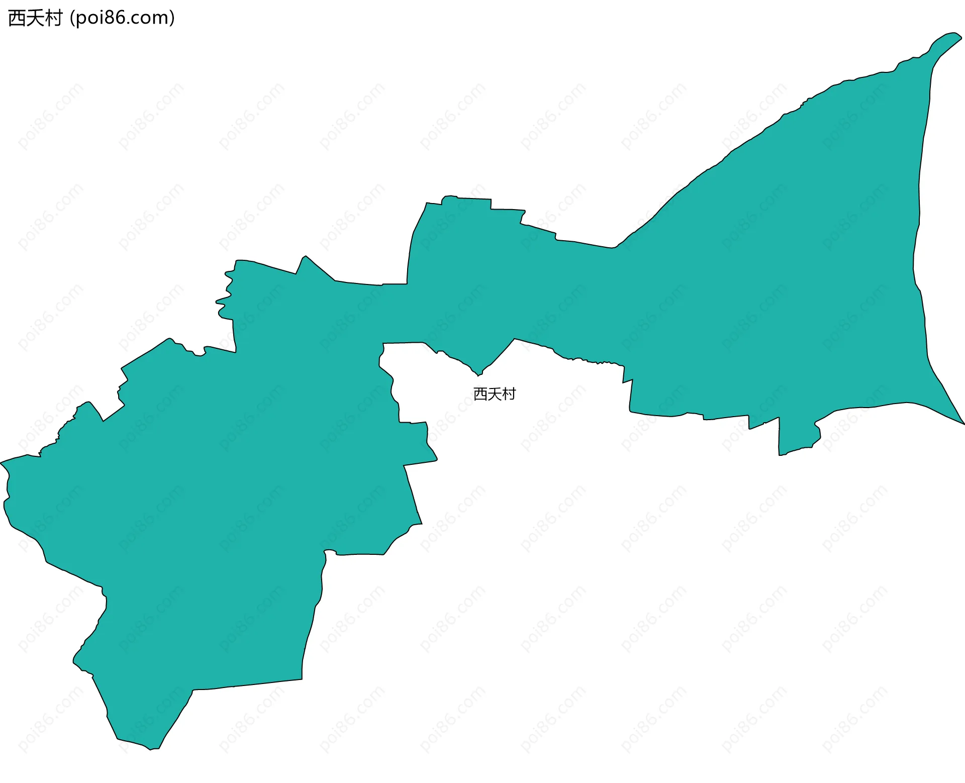 西夭村边界地图