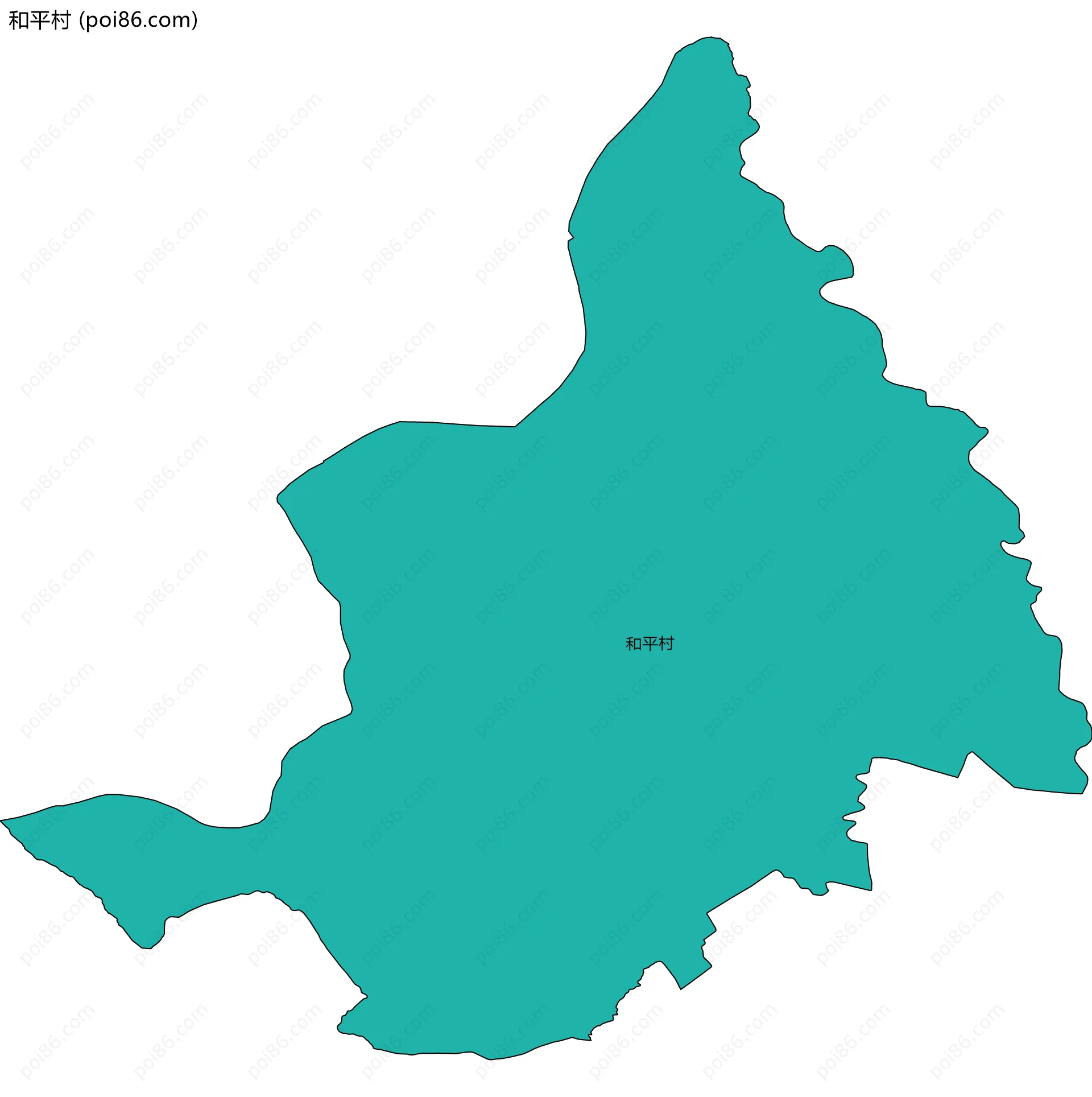 和平村边界地图