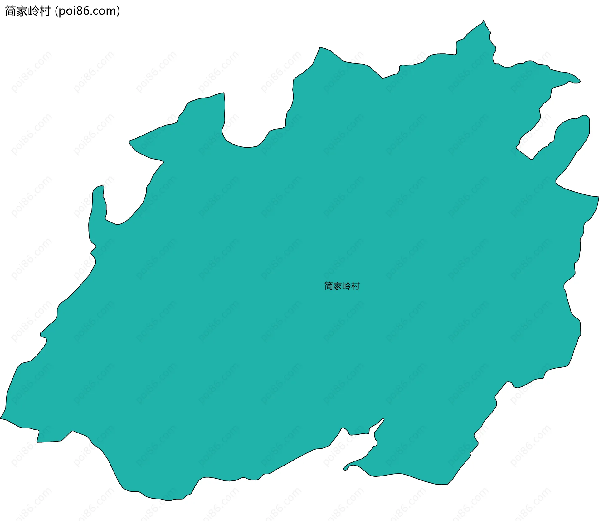 简家岭村边界地图