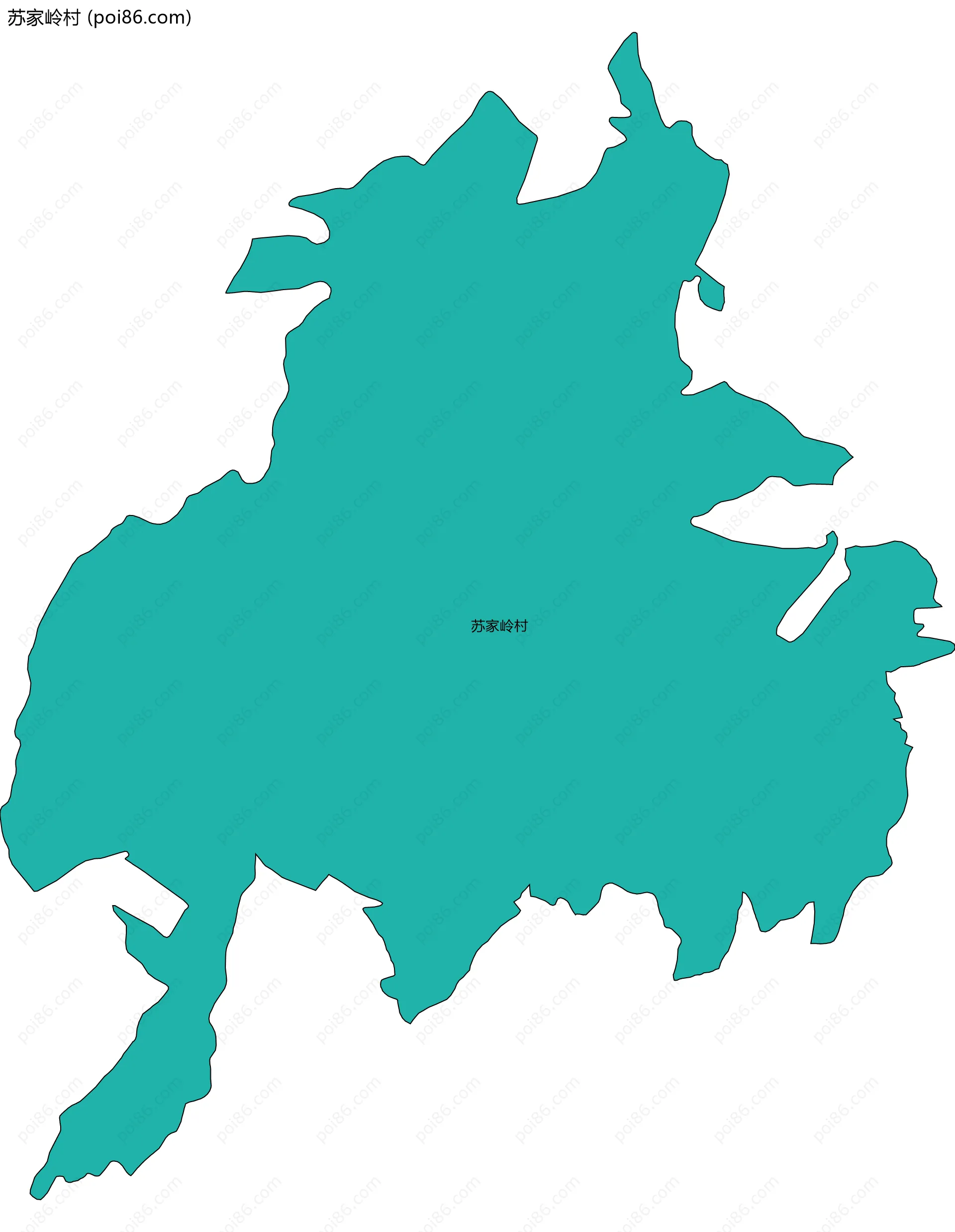 苏家岭村边界地图