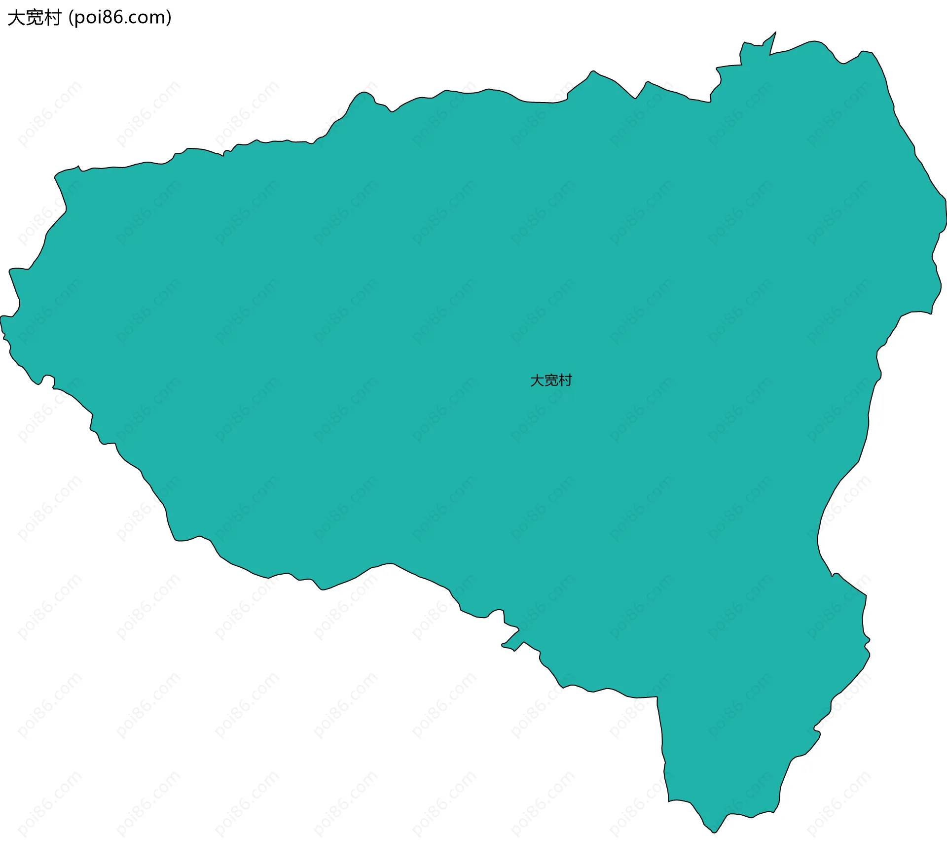 大宽村边界地图