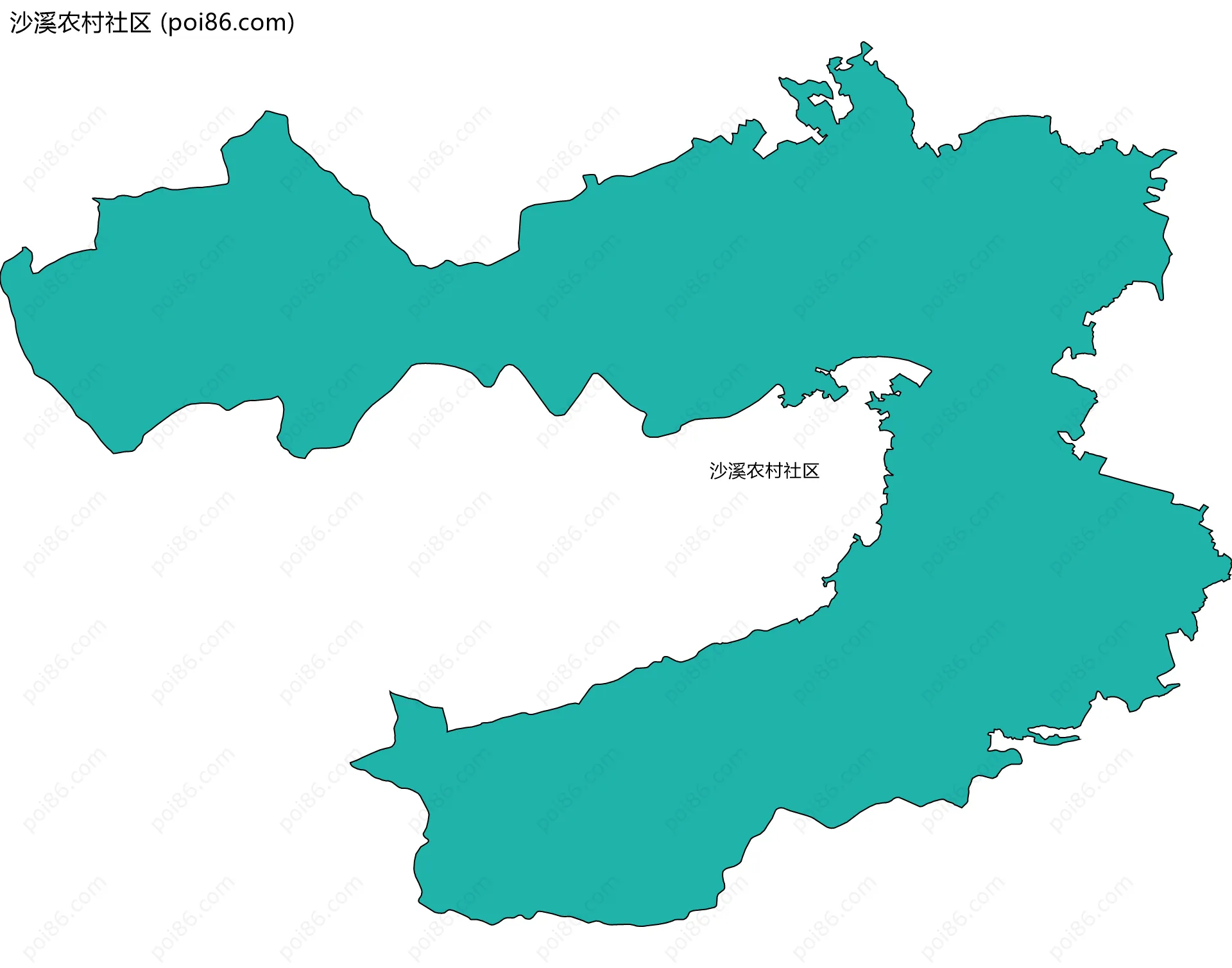 沙溪农村社区边界地图