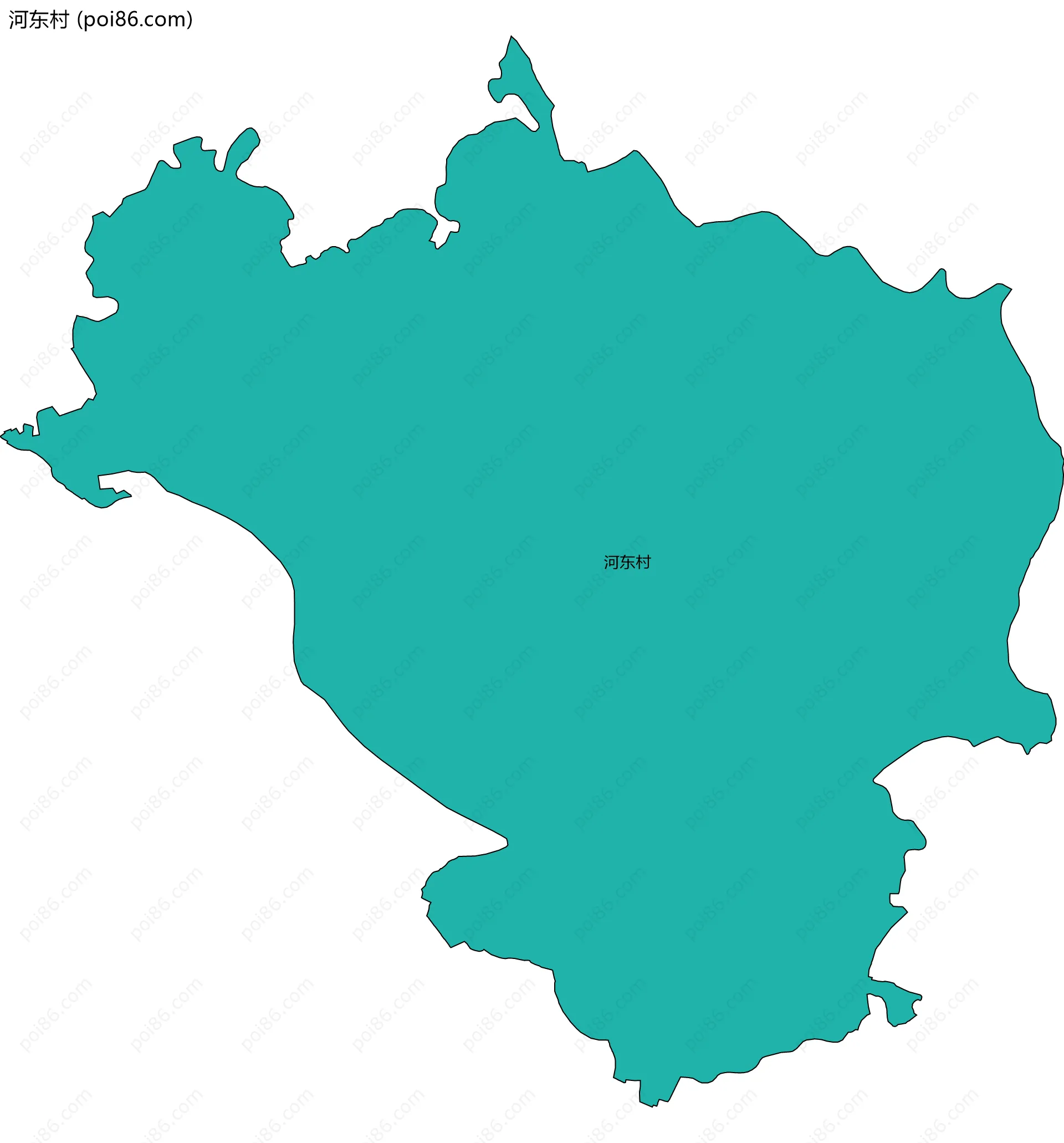河东村边界地图