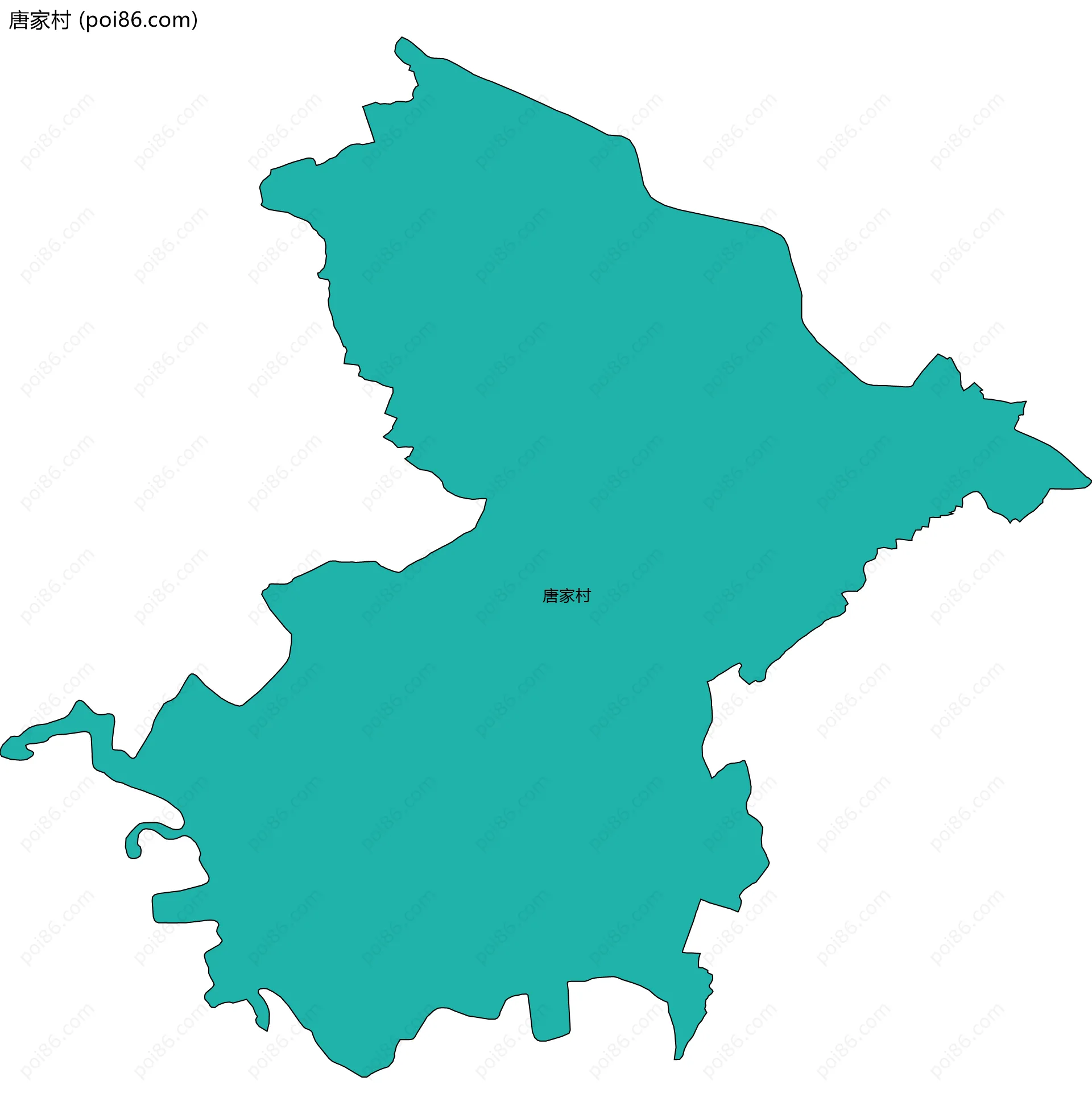唐家村边界地图