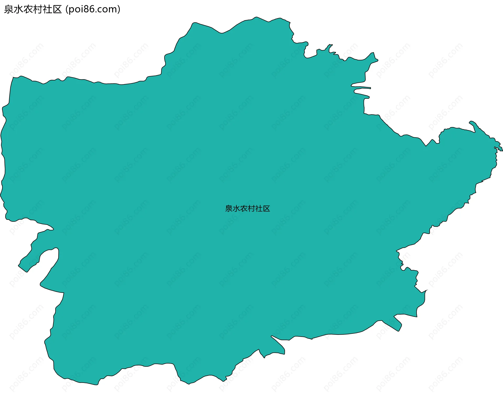 泉水农村社区边界地图