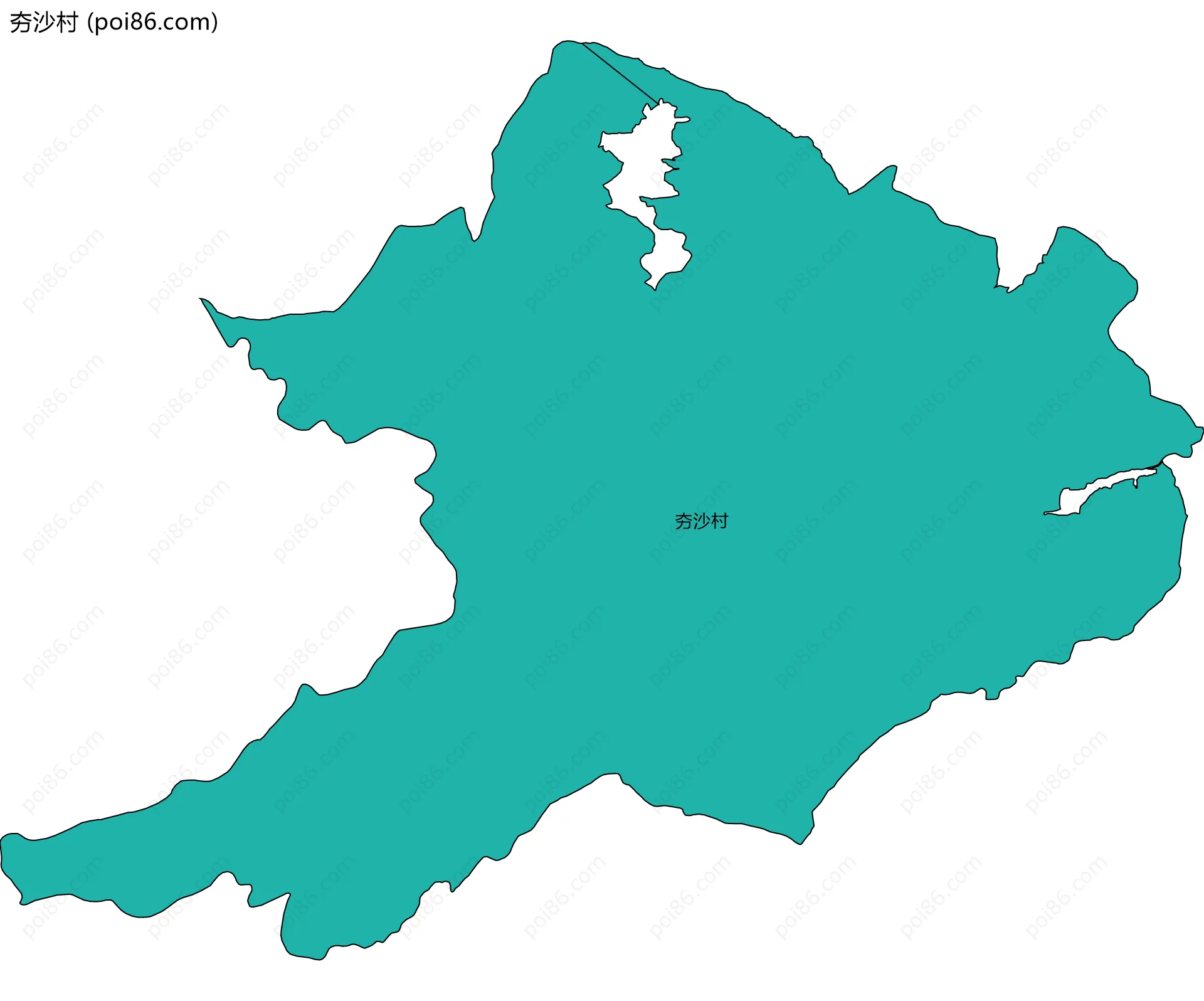 夯沙村边界地图