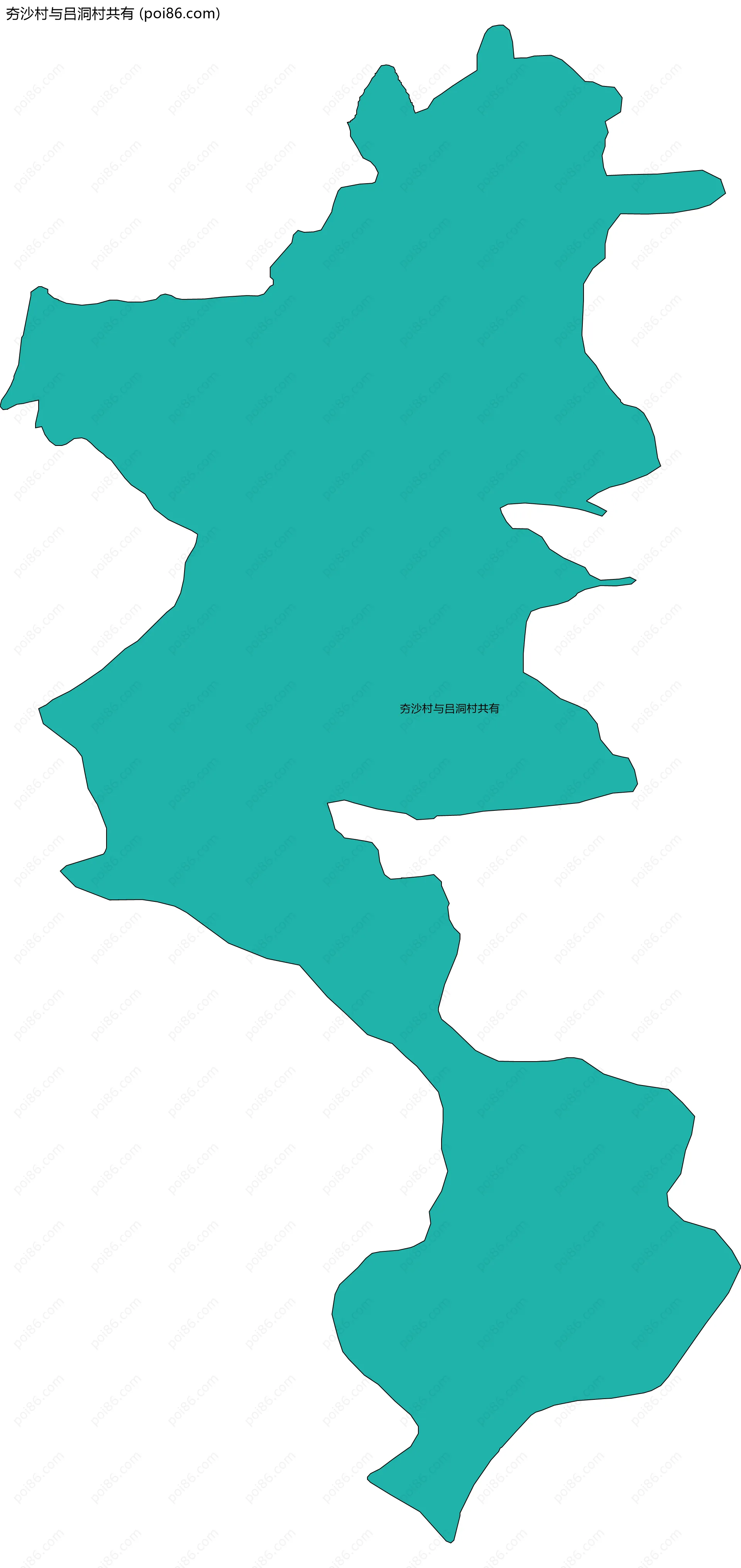 夯沙村与吕洞村共有边界地图