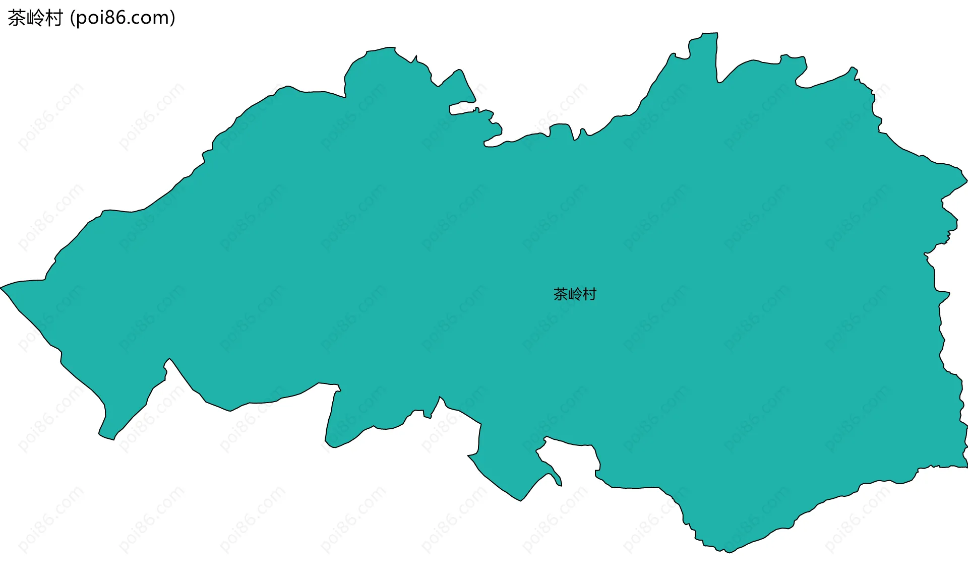 茶岭村边界地图