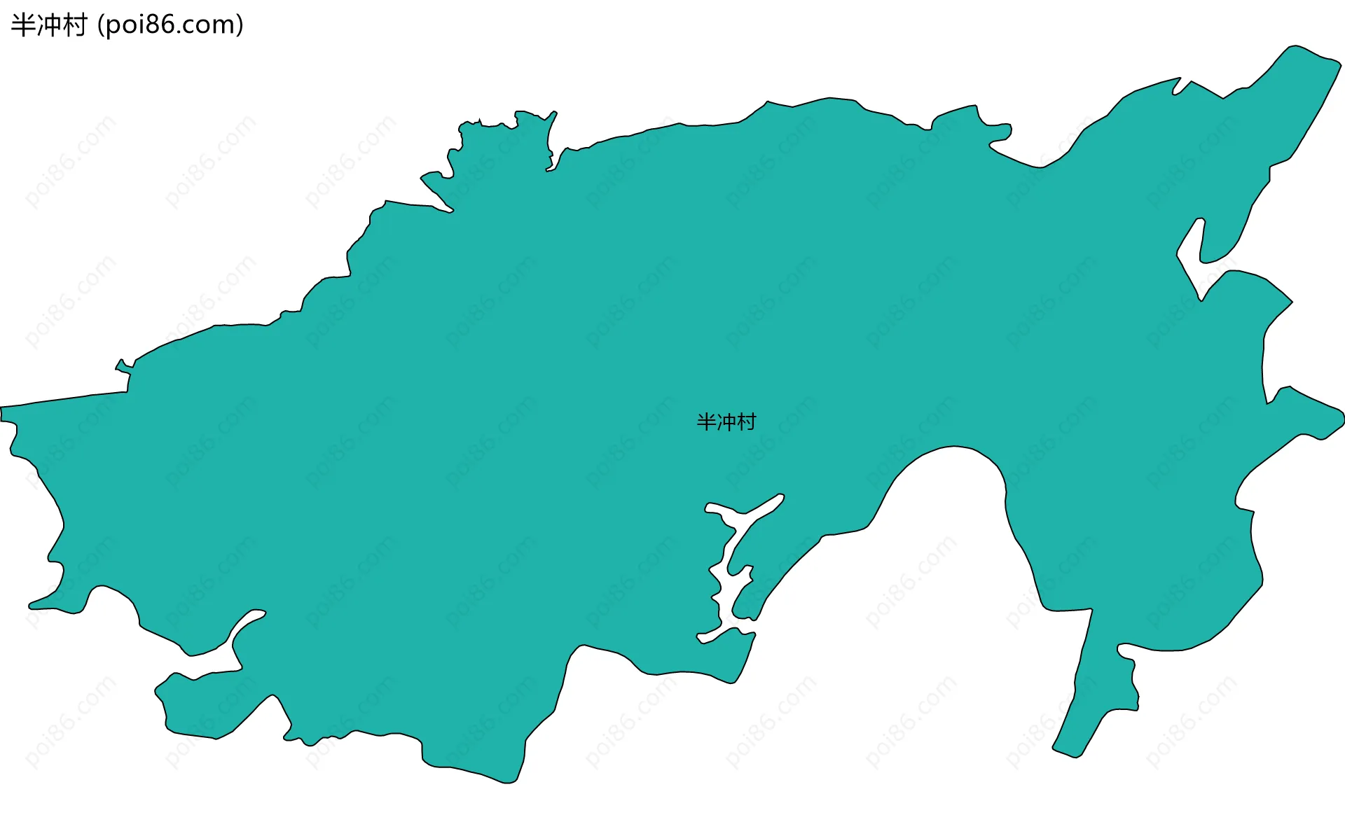 半冲村边界地图