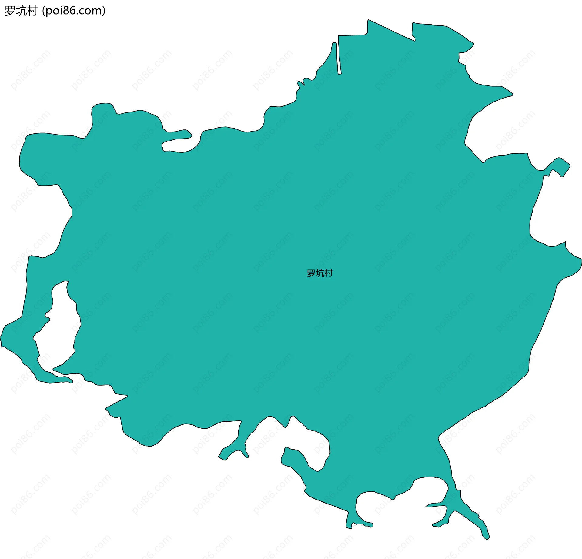 罗坑村边界地图