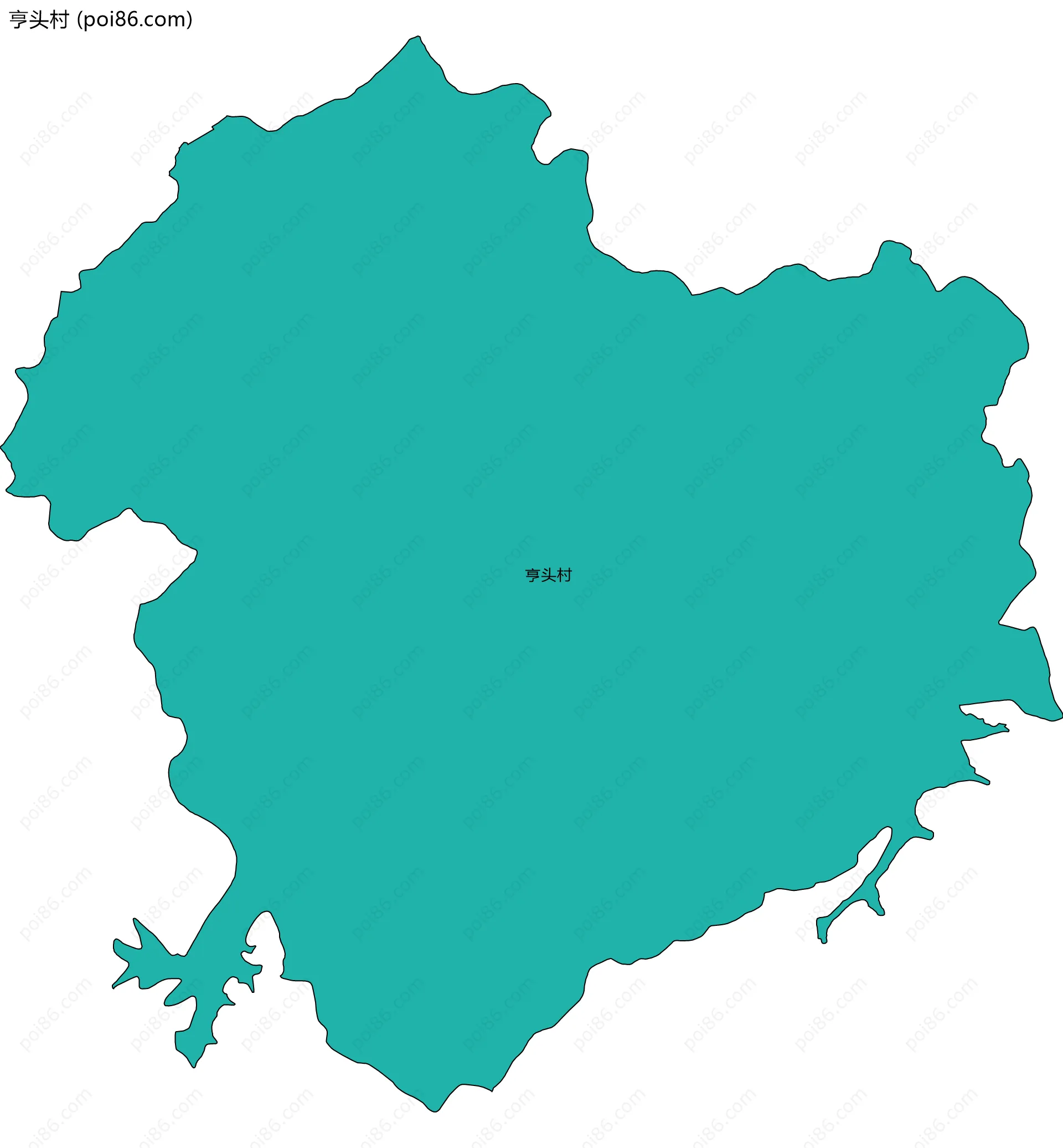 亨头村边界地图