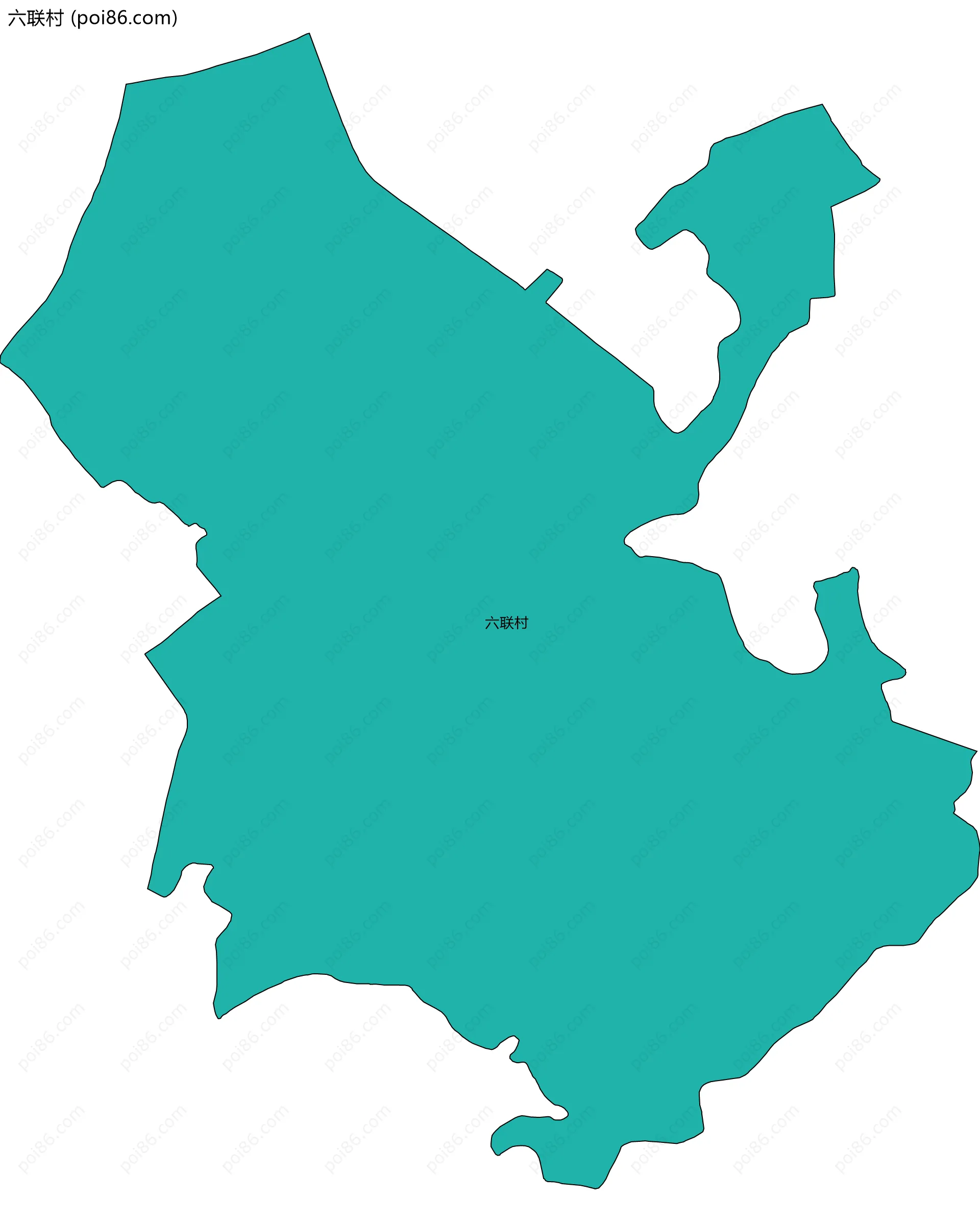 六联村边界地图