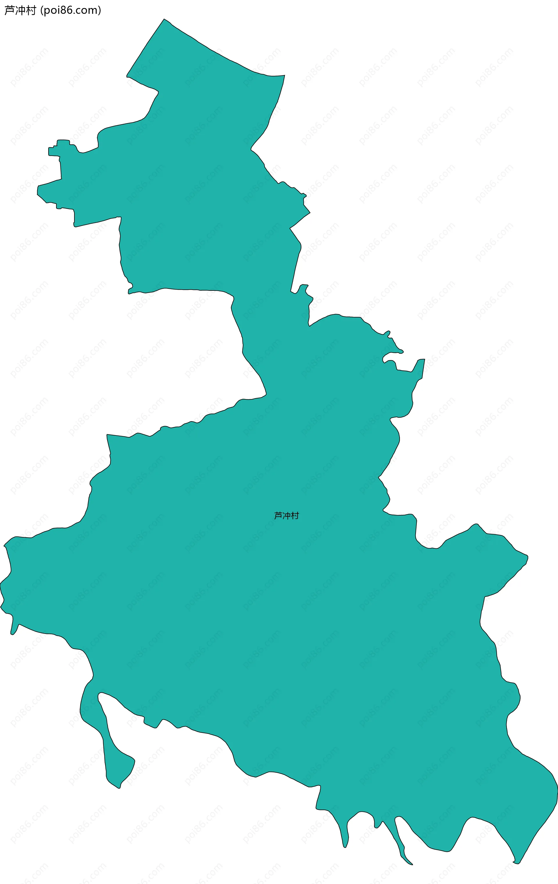 芦冲村边界地图