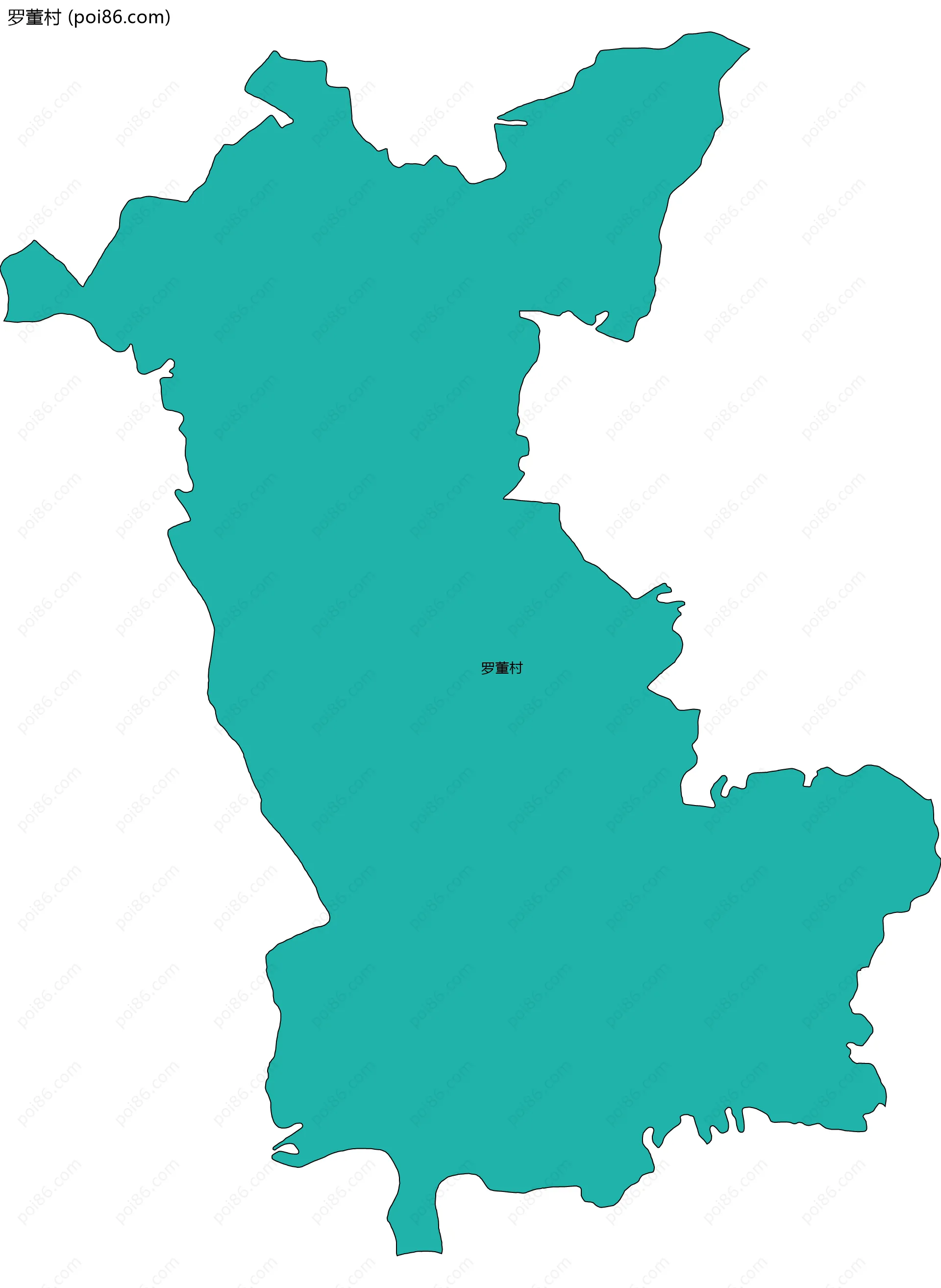 罗董村边界地图