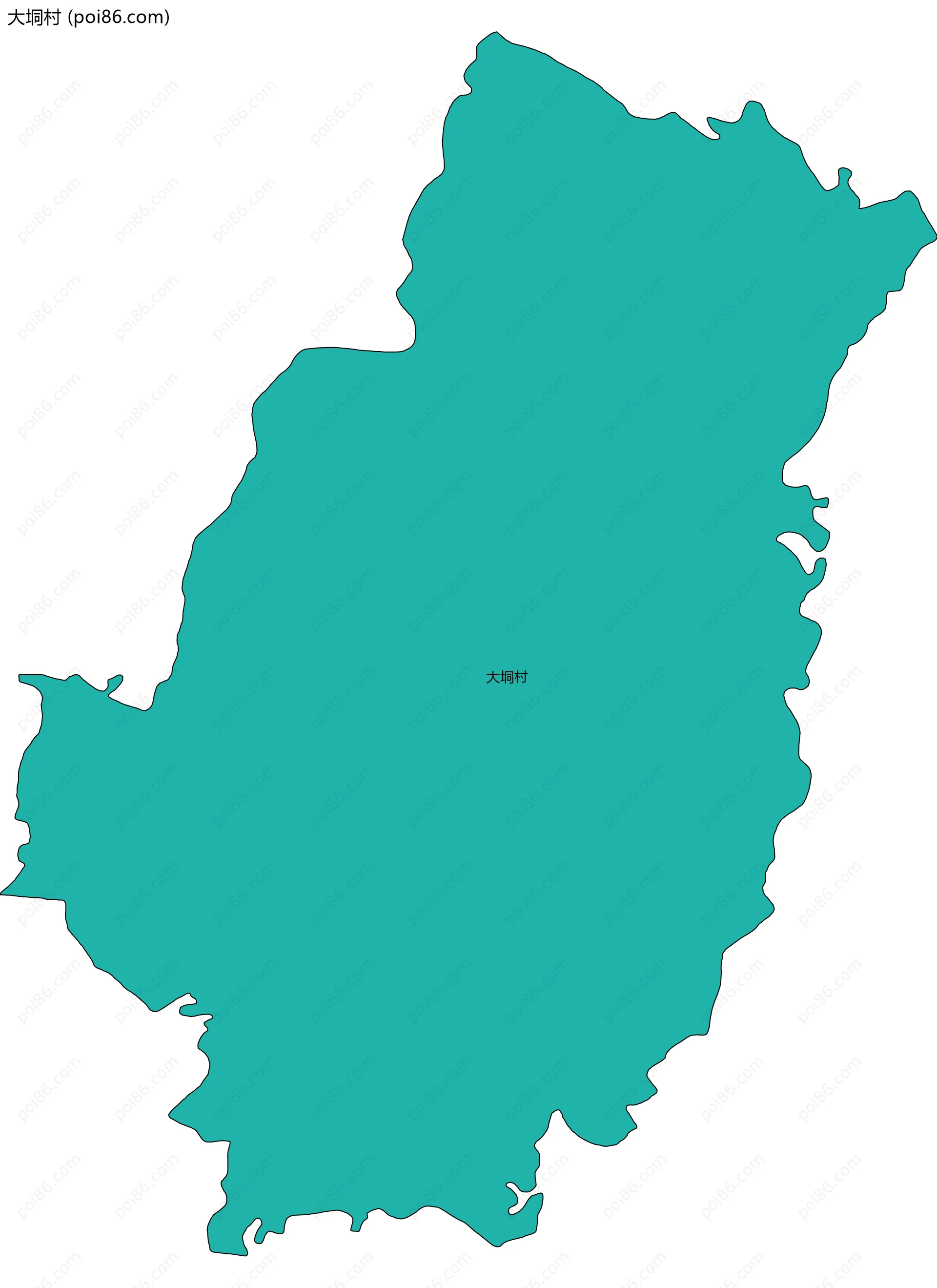 大垌村边界地图