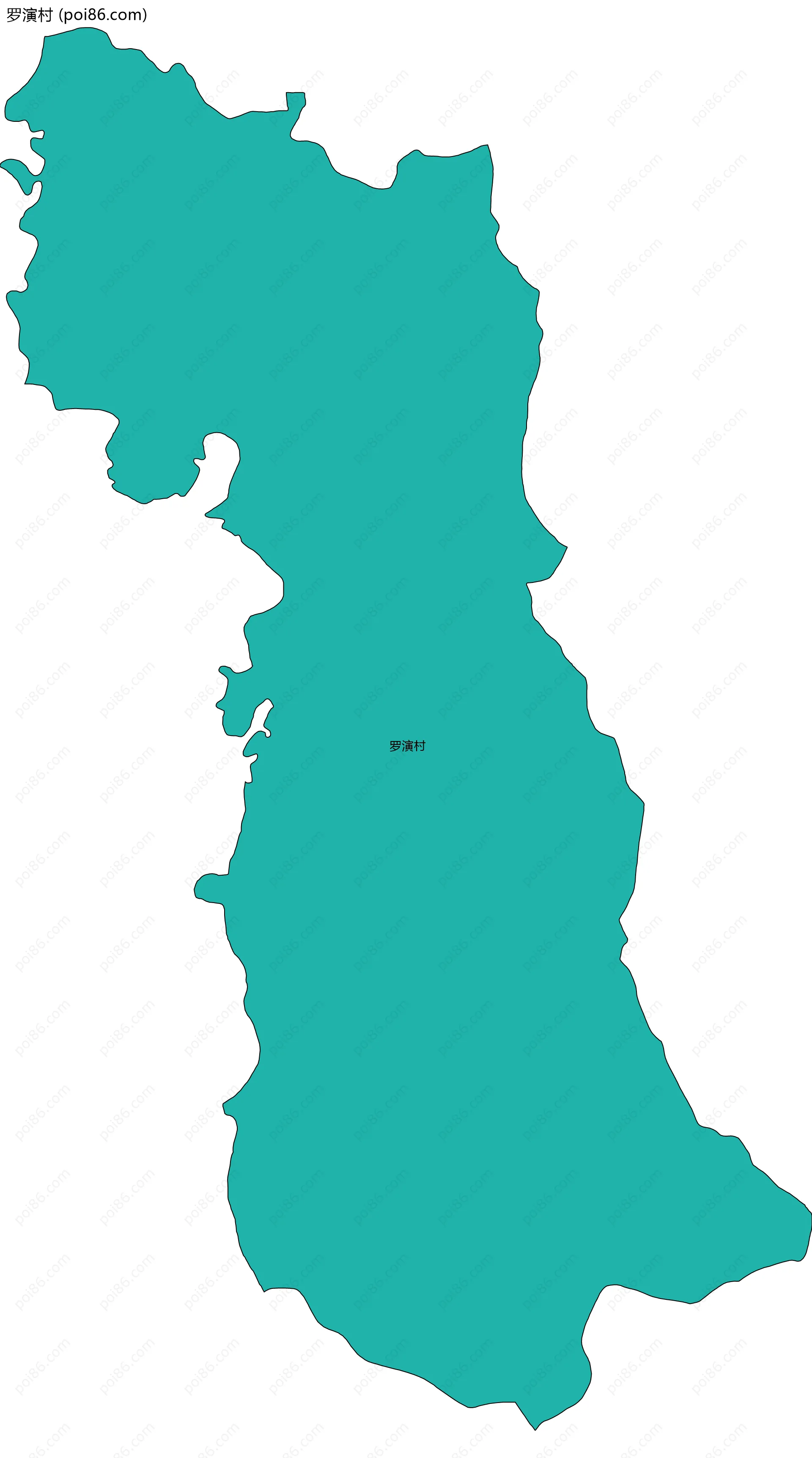 罗演村边界地图