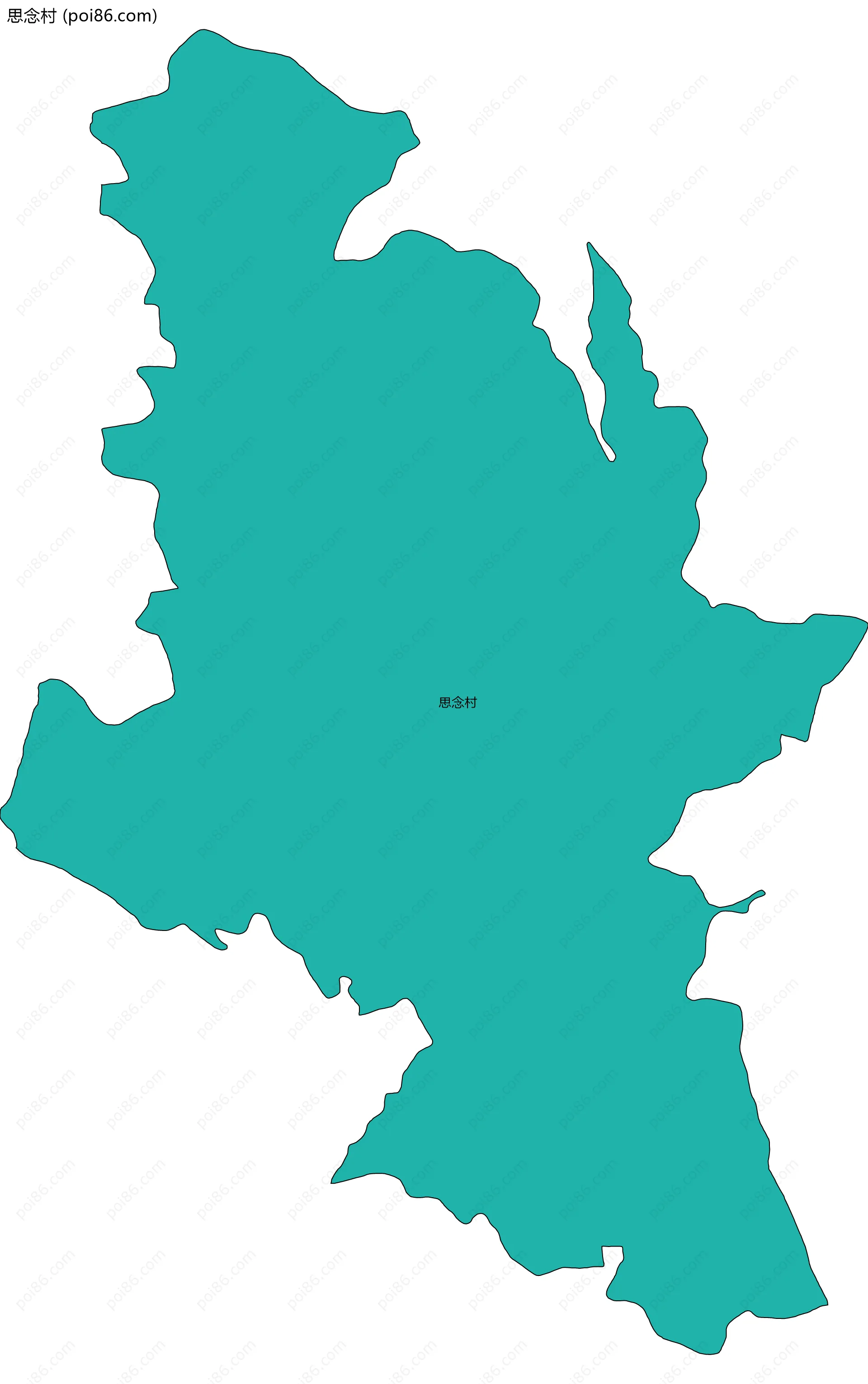 思念村边界地图
