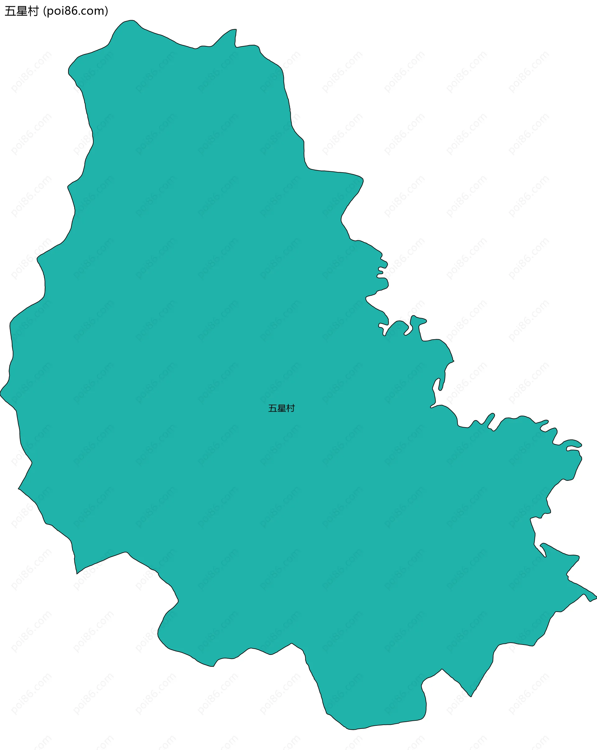 五星村边界地图