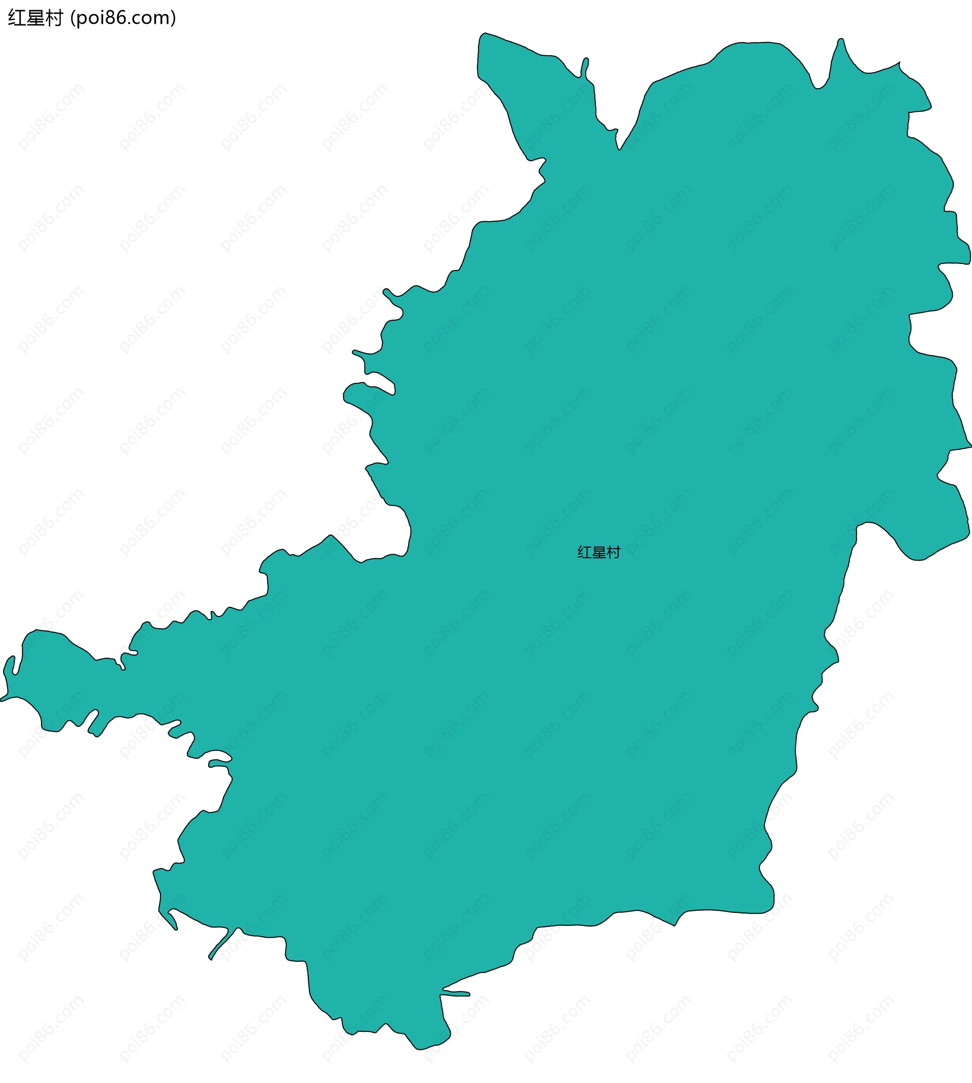 红星村边界地图