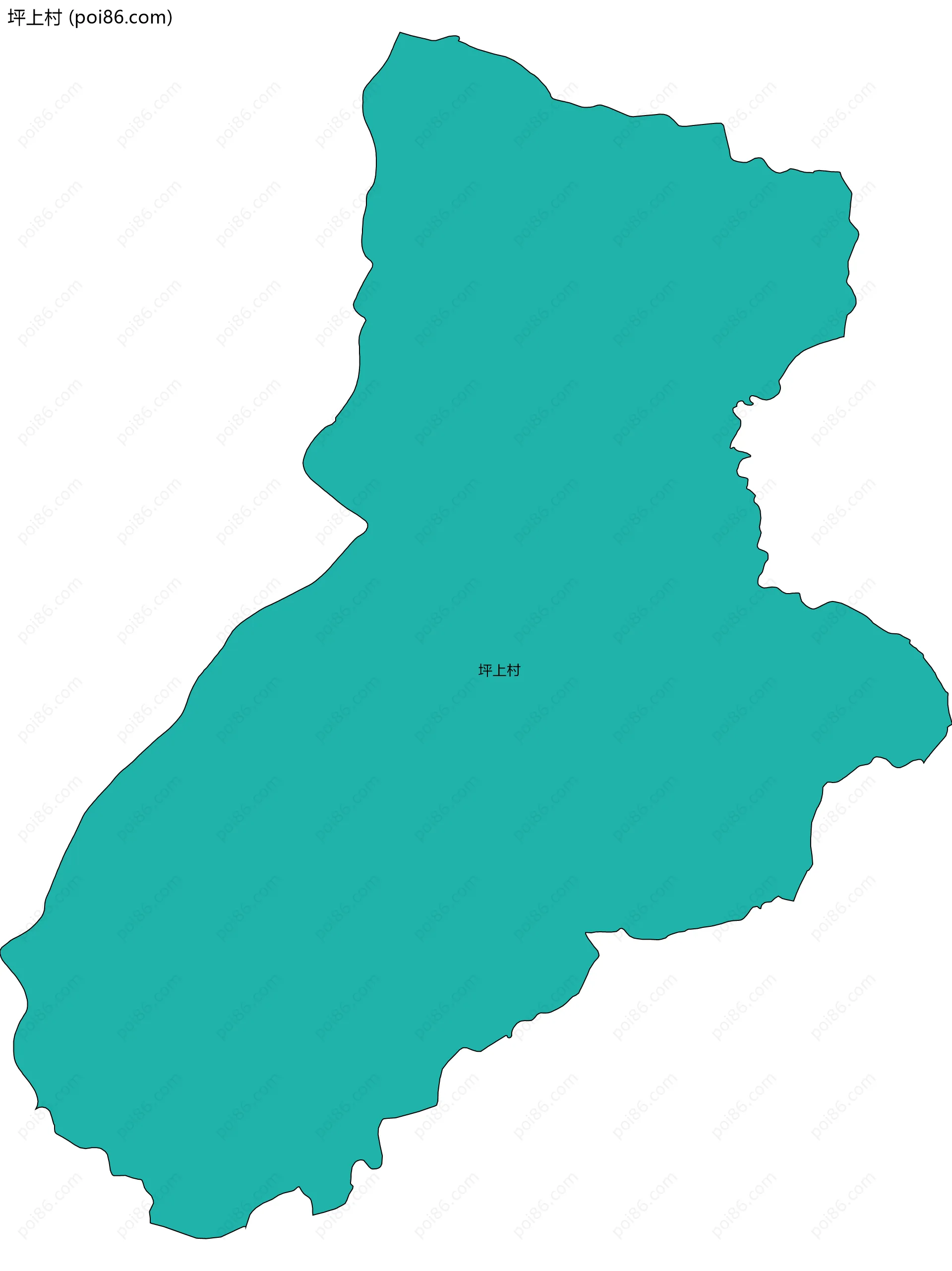 坪上村边界地图