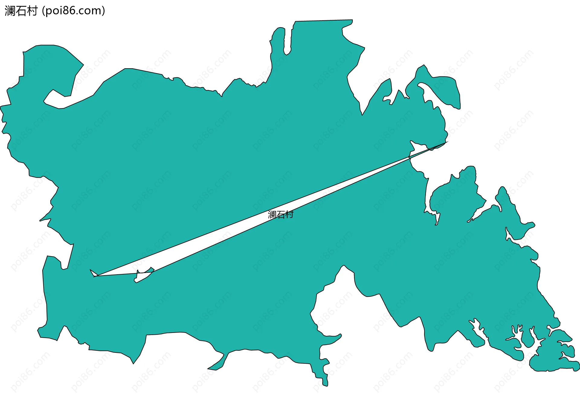 澜石村边界地图
