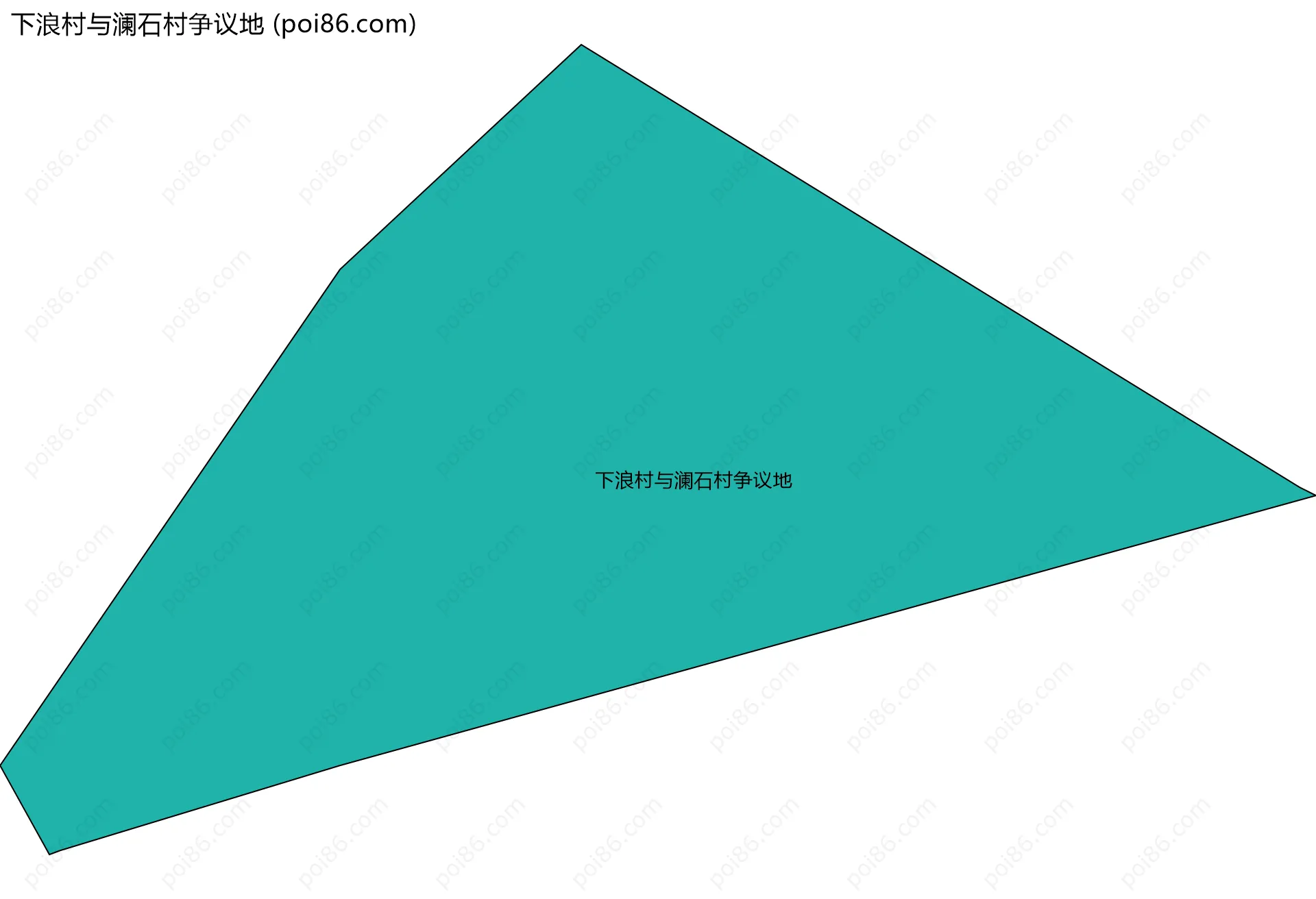 下浪村与澜石村争议地边界地图
