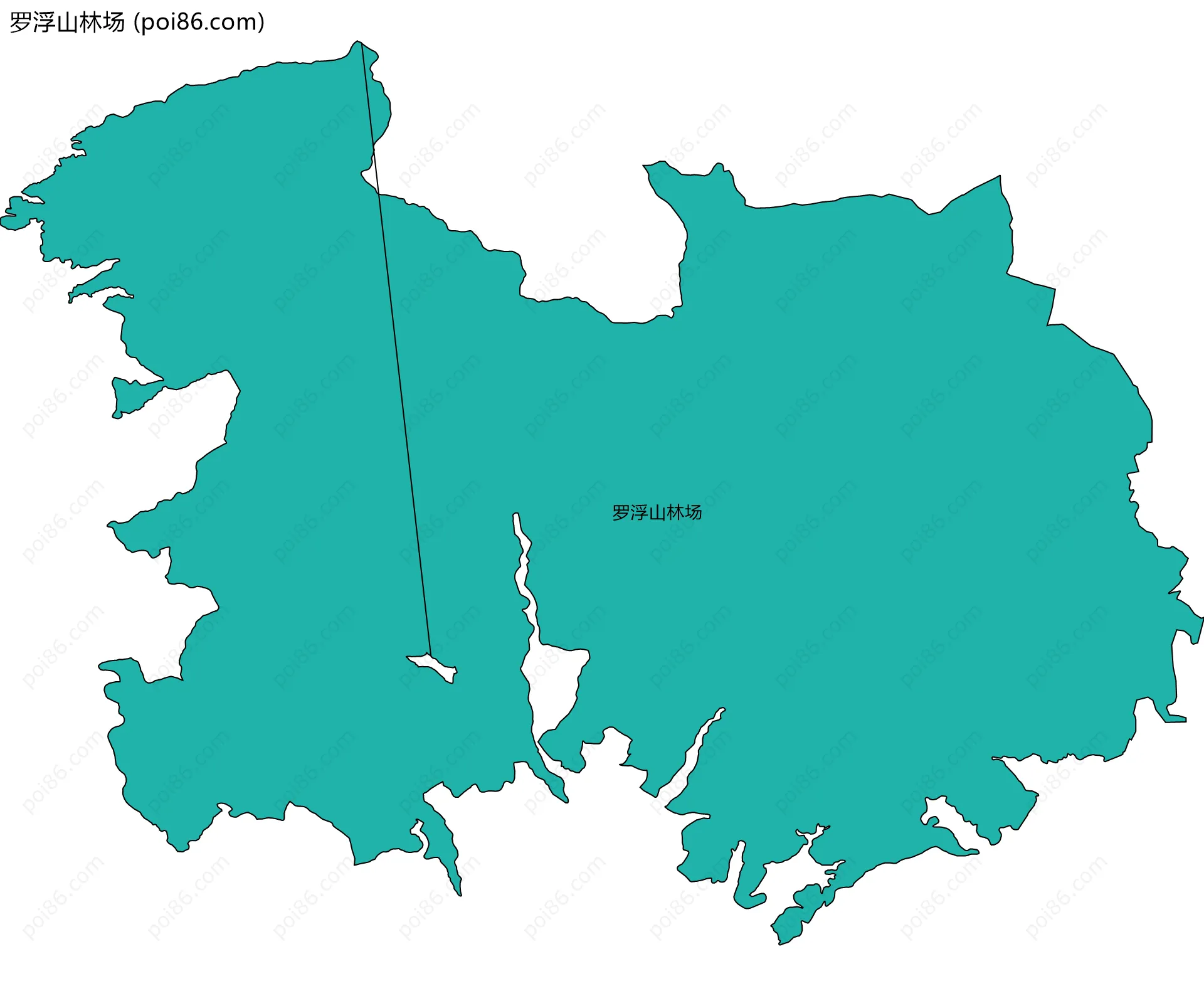 罗浮山林场边界地图