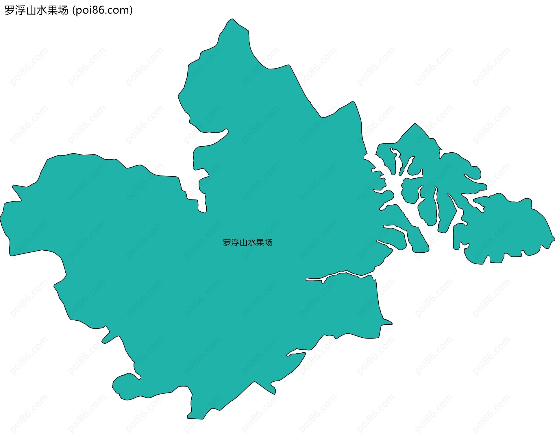 罗浮山水果场边界地图